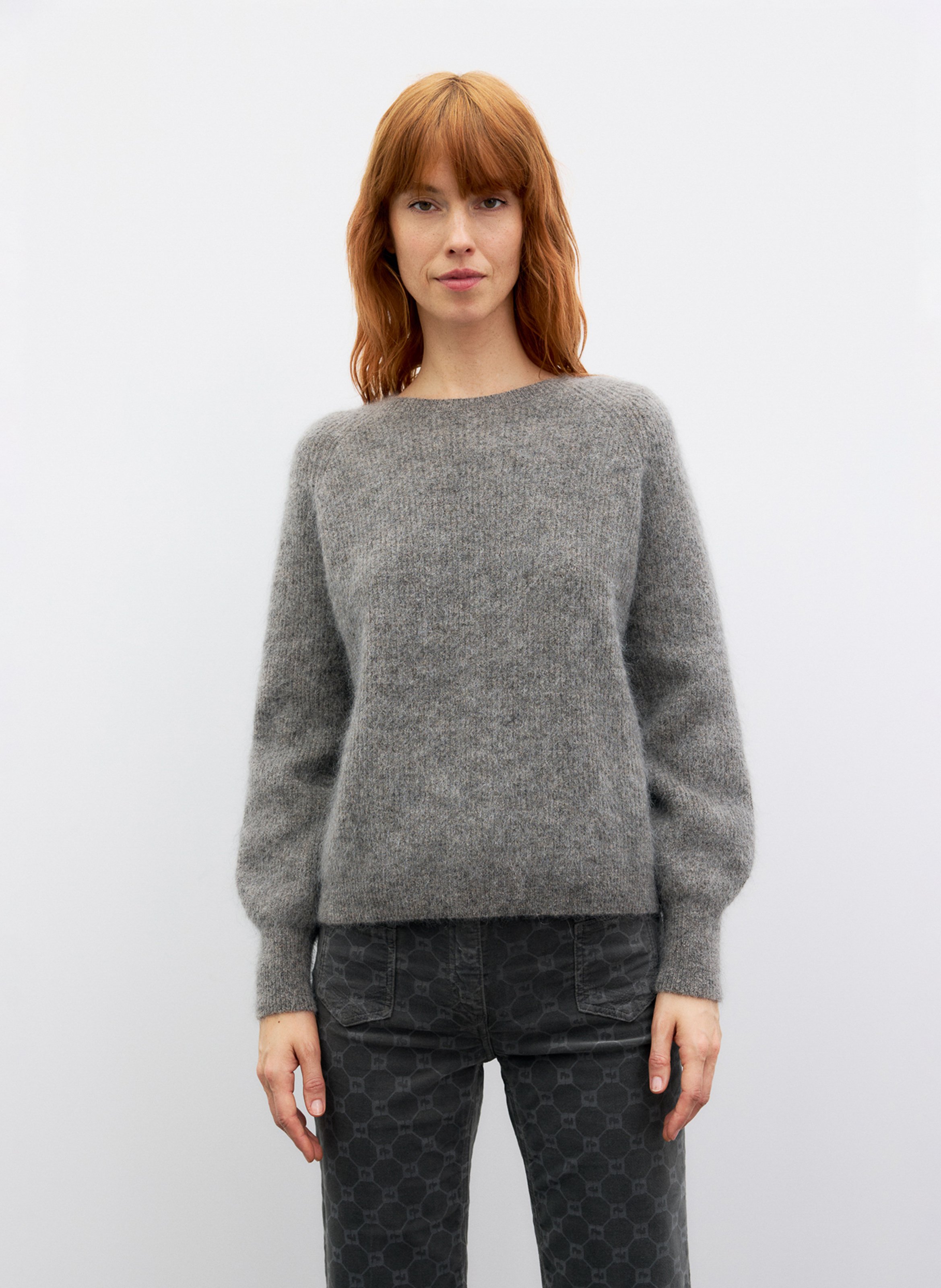 Pull droit col rond en laine mélangée GERARD DAREL