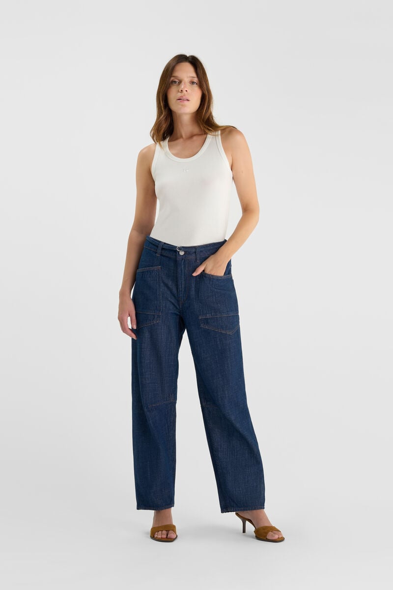 Loose-fit zip jeans LE TEMPS DES CERISES Blue