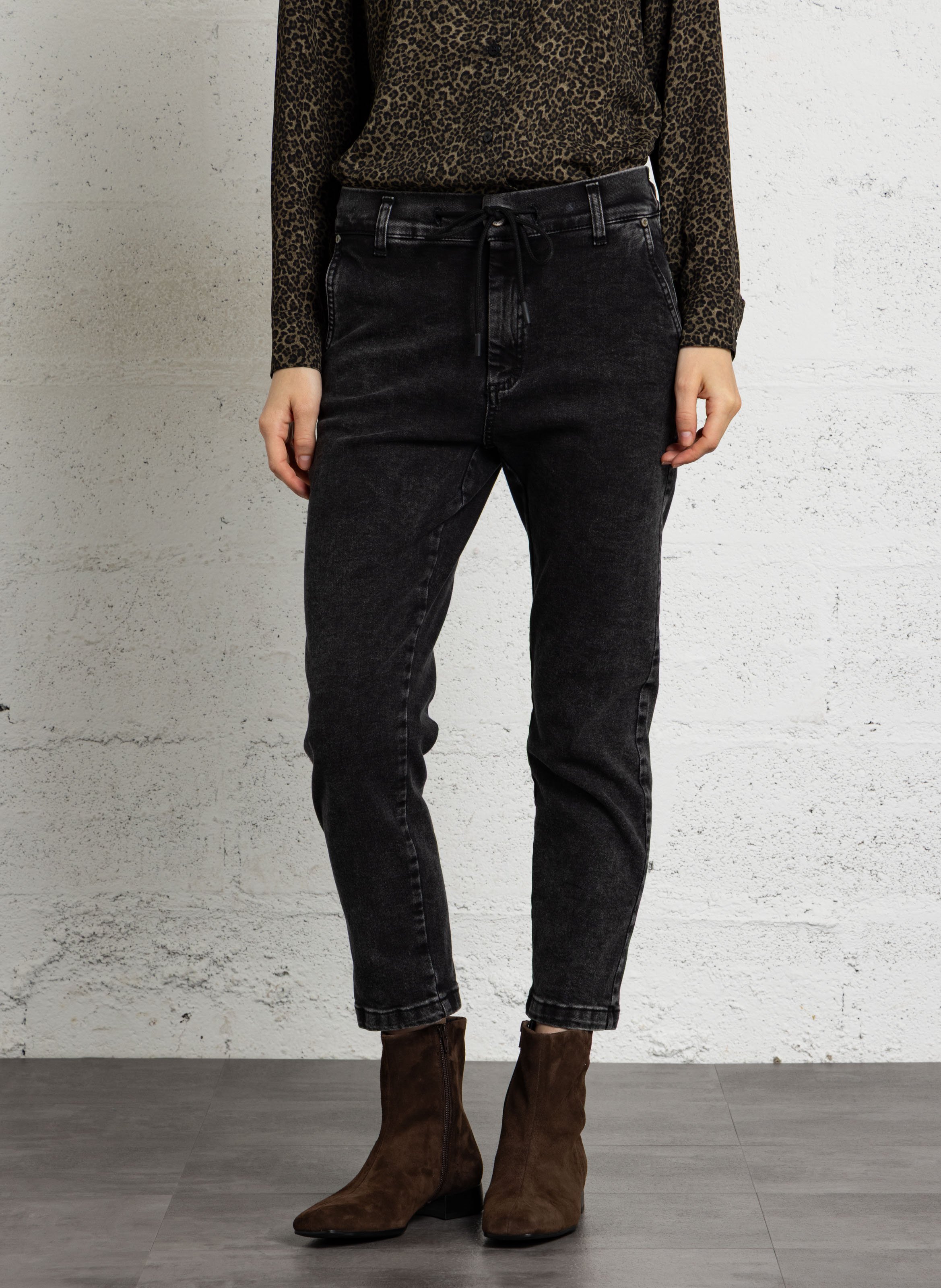 Slimfit-Jeans mit 5 Taschen PLEASE Schwarz