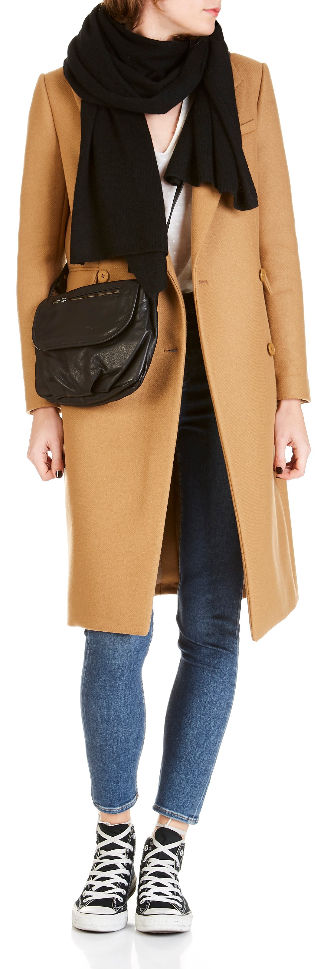 Besace en cuir NAT & NIN Noir