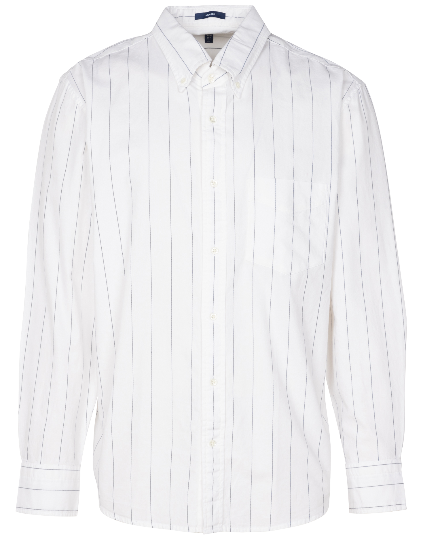 Regular-fit striped cotton shirt with button-down collar GANT Beige