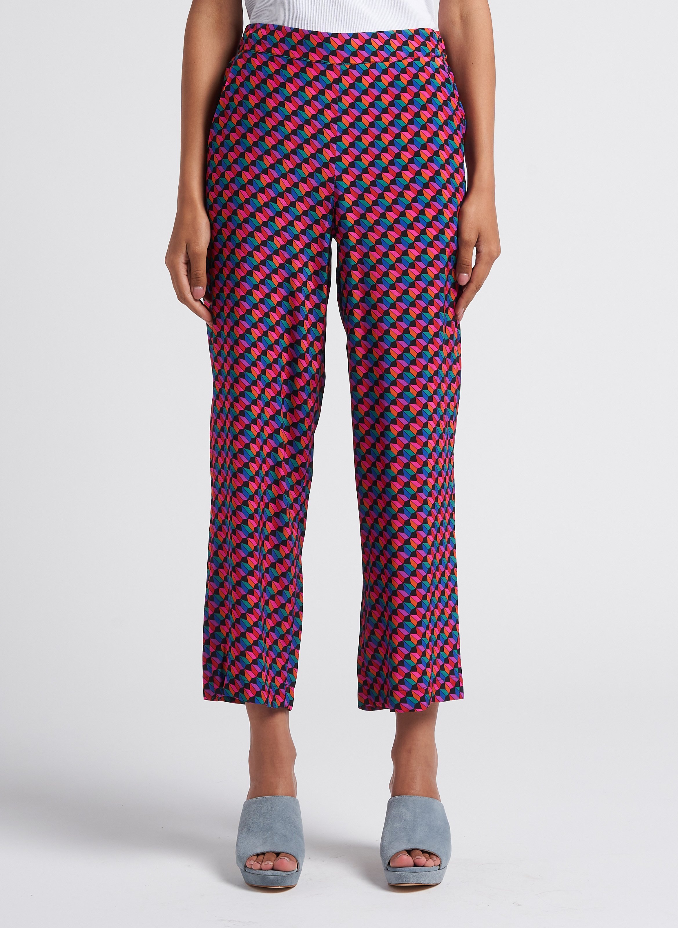 Pantalon large taille haute imprimé  SOI PARIS