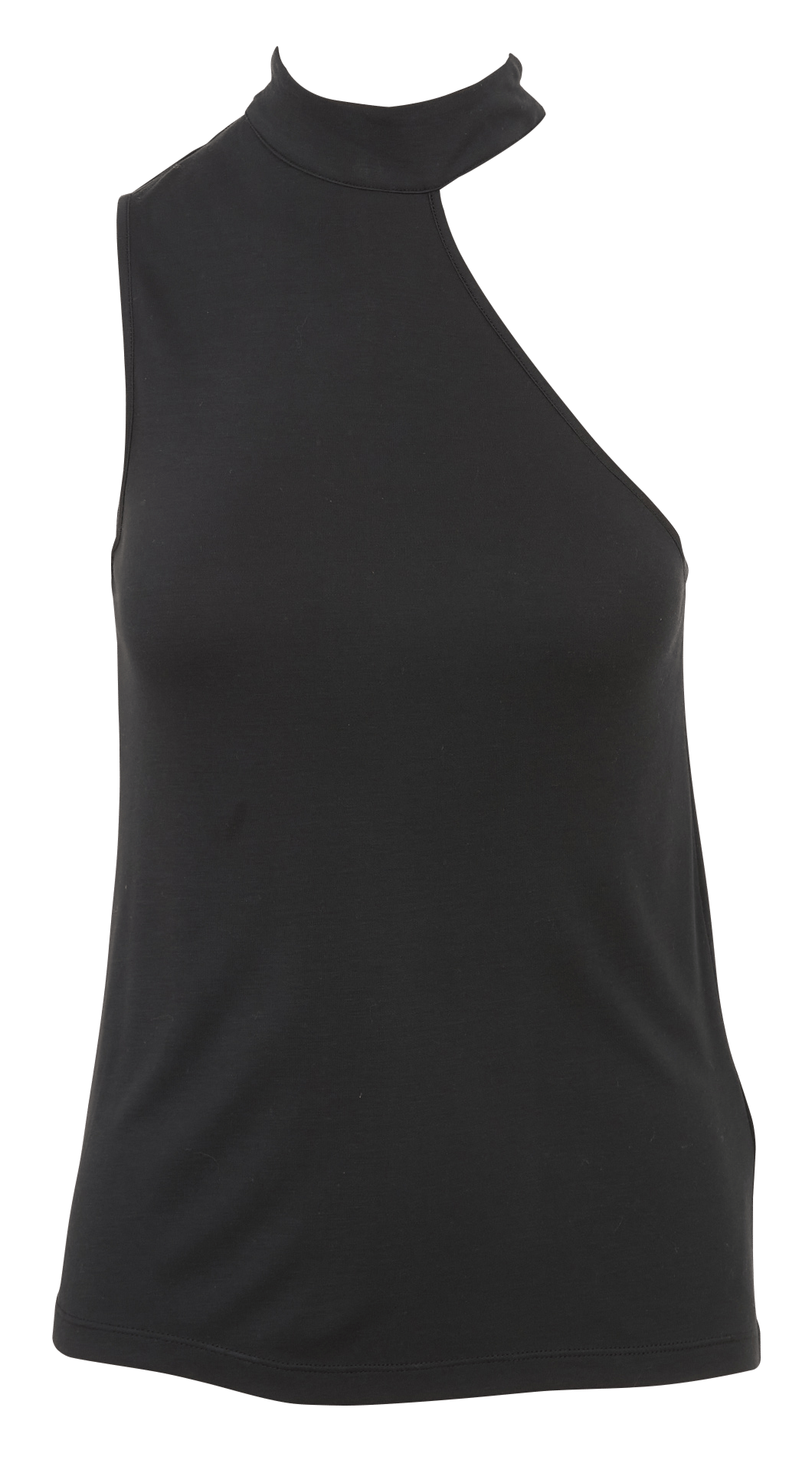 Top asimétrico con cuello alto NegroIKKS