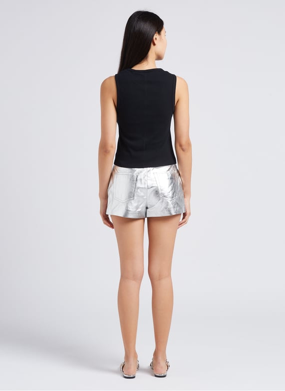 Sandales plates en cuir métallisé | Argent by IRO Sandales plates en cuir métallisé Argent