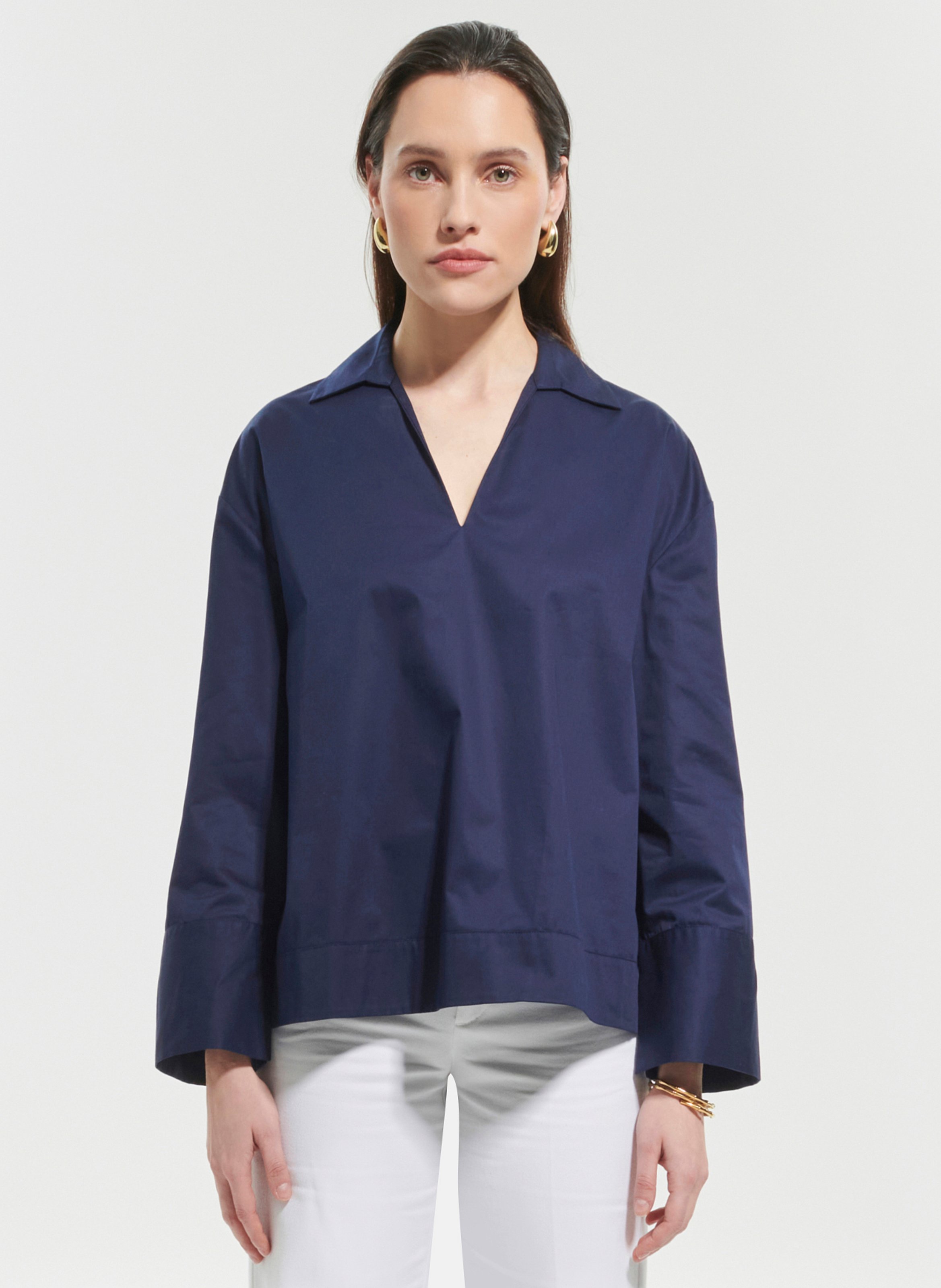 Chemise Femme Gap Col V Manches Longues - Vert Mousse Taille M - Neuf Avec Étiquette