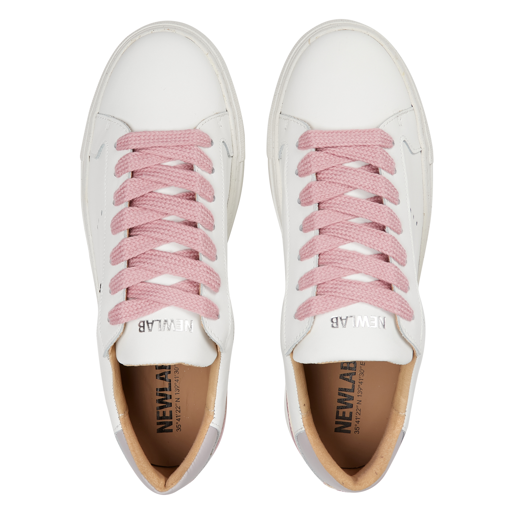 Baskets basses en cuir NEWLAB Blanc