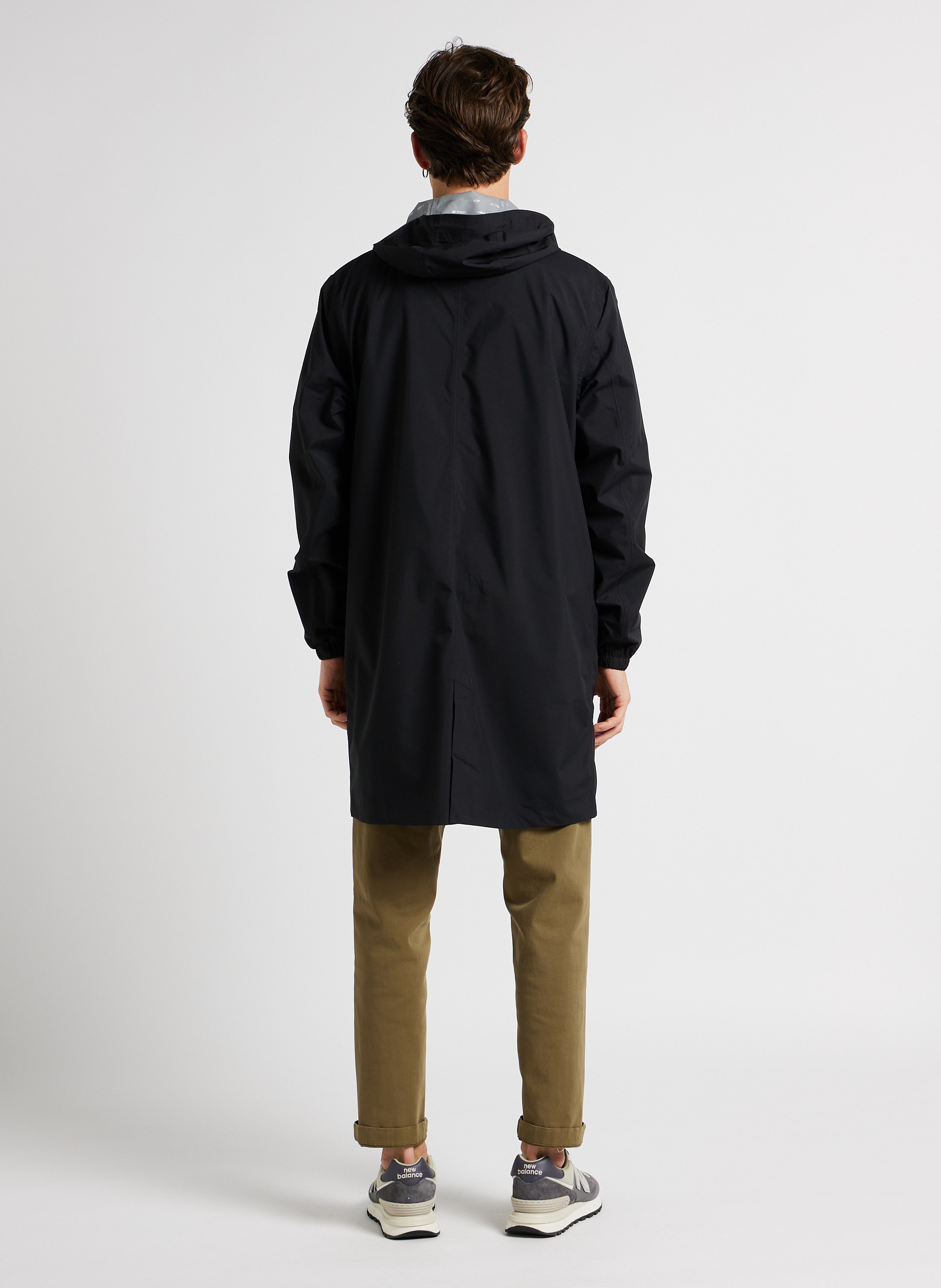 Coupe-vent long à capuche K-WAY Noir