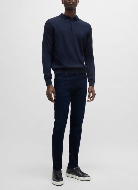 Slim-fit cotton blend jeans | Blue by BOSS Slim-fit cotton blend jeans Blue