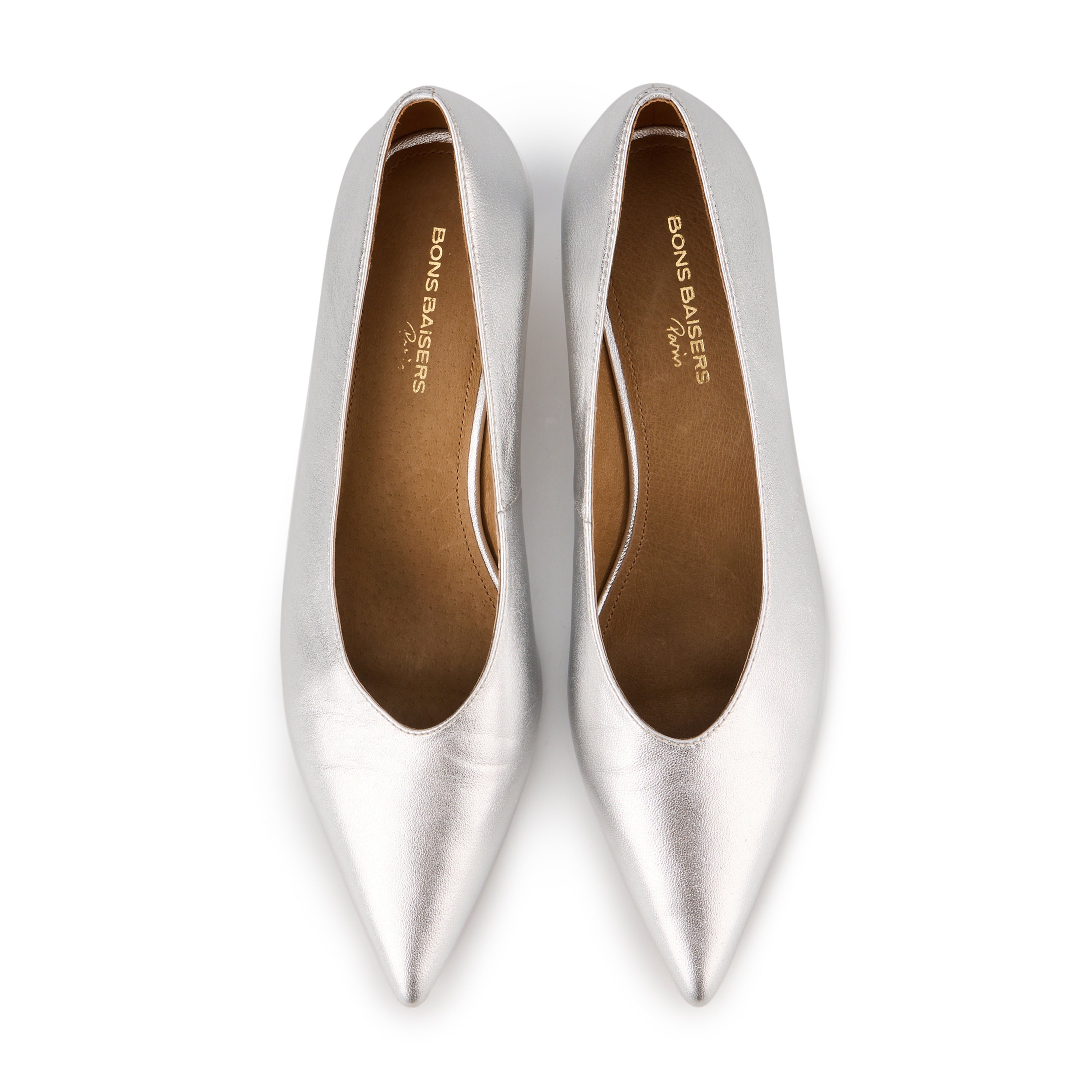 Beyou suede high heels  BONS BAISERS PARIS Silver