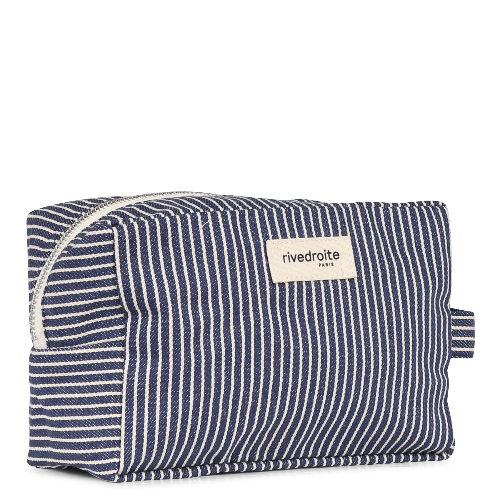 Trousse zippée à rayures RIVEDROITE PARIS Bleu