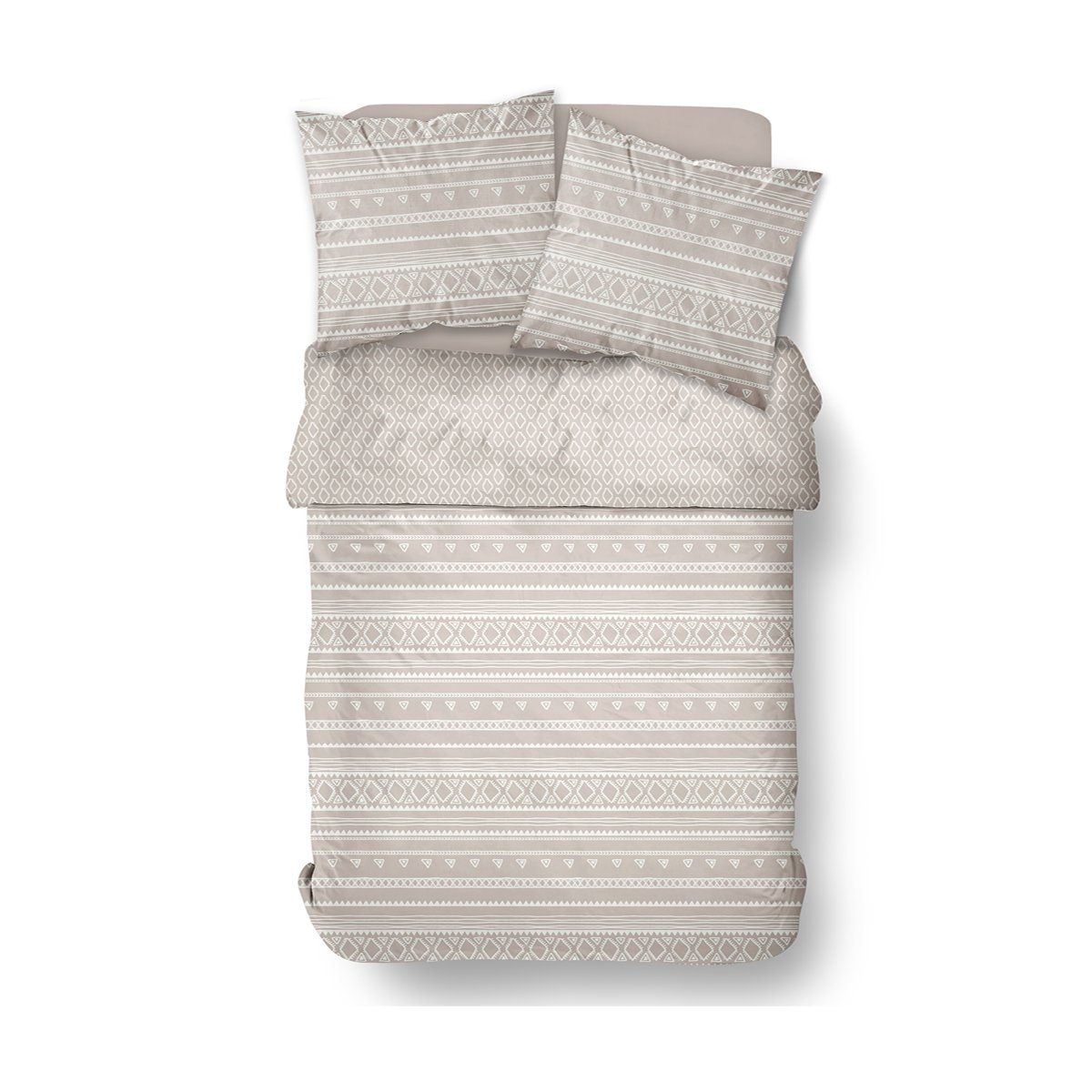 Printed cotton bed set TODAY LINGE DE MAISON Beige