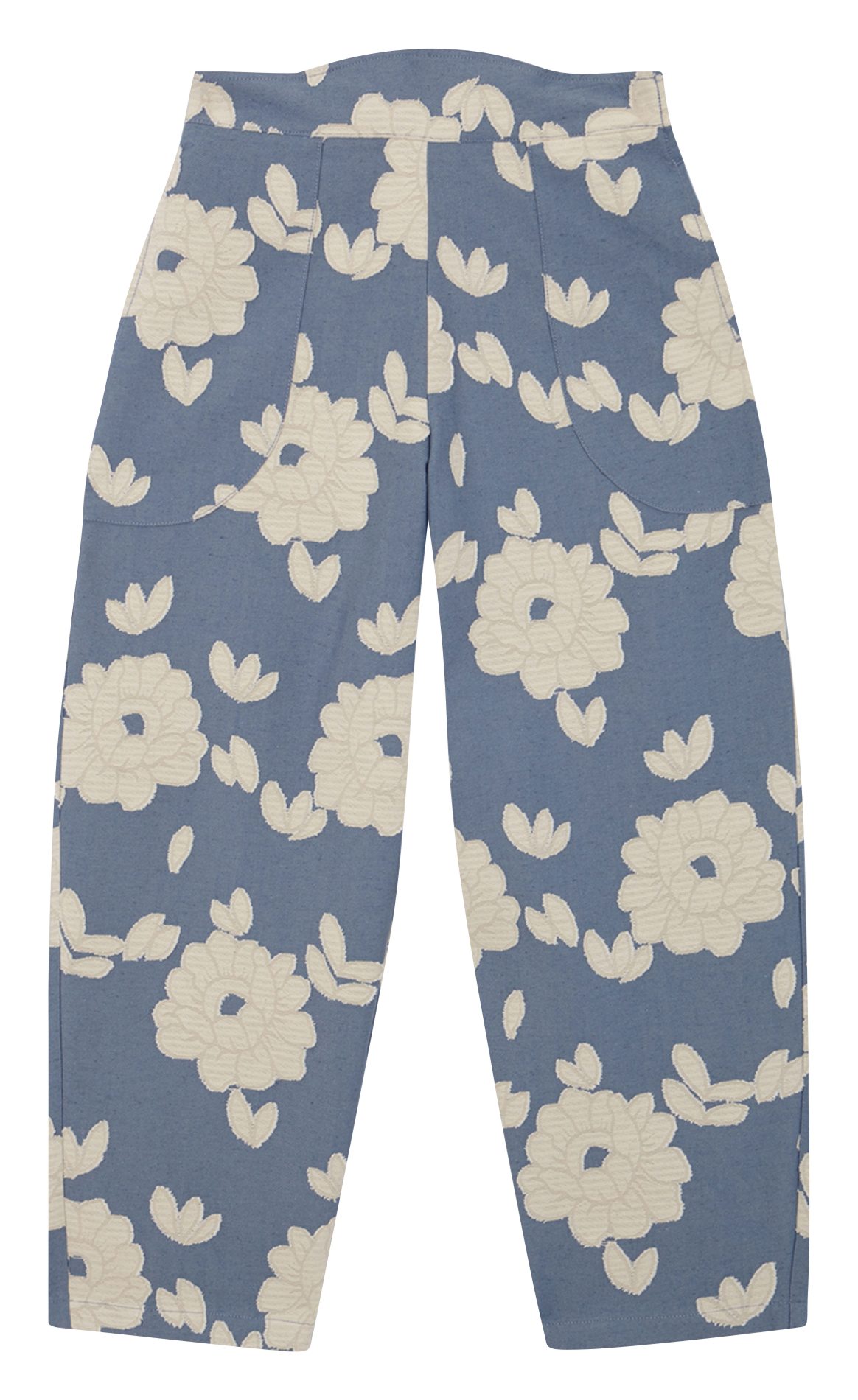 Pantalon large en coton imprimé RITA ROW Bleu