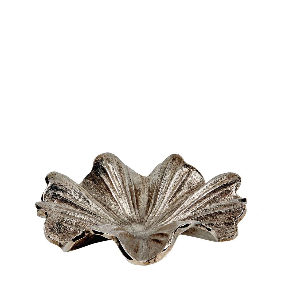 Set of 2 trays in metal with aged nickel finish BLANC D'IVOIRE Grey