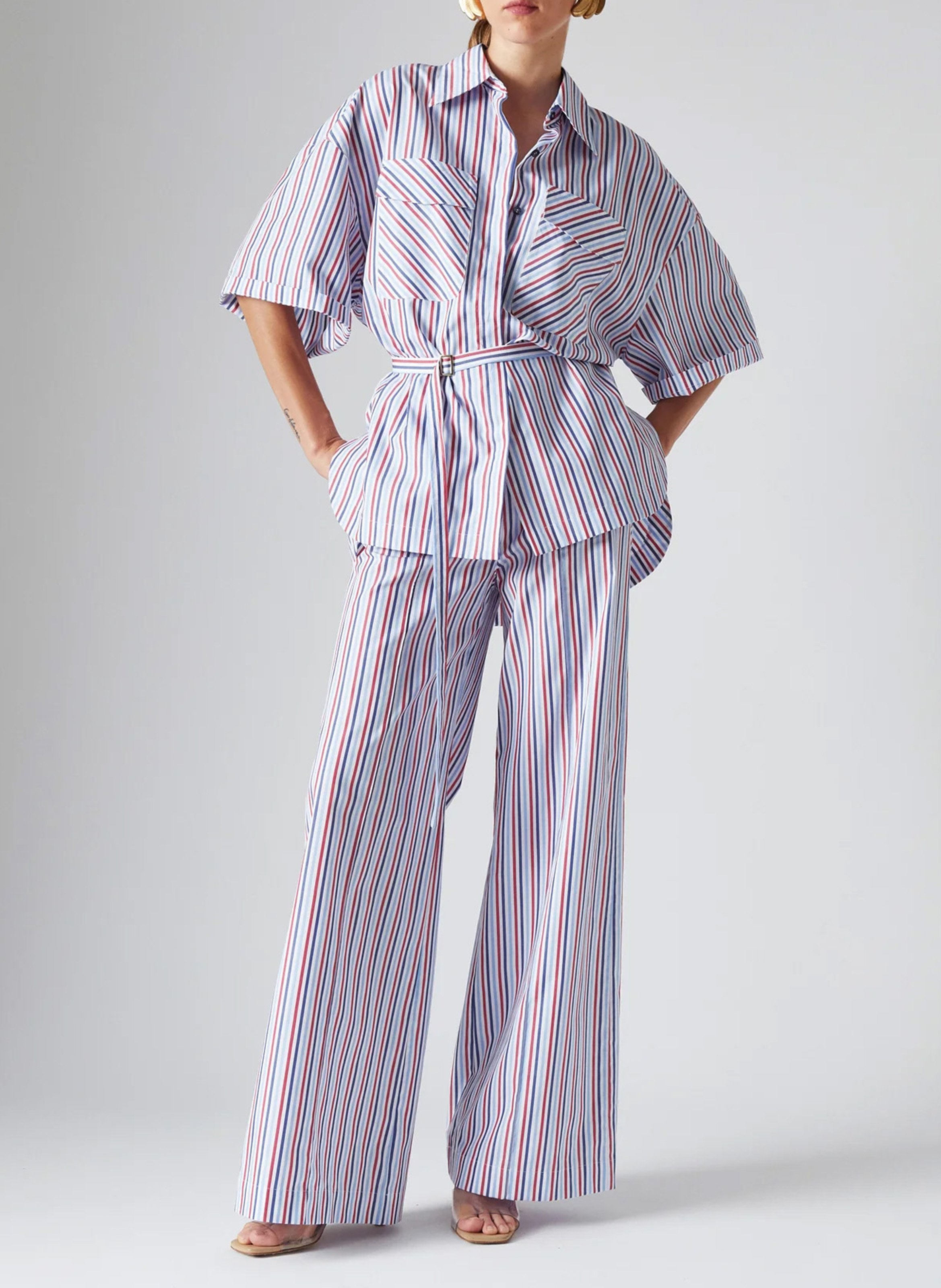 Chemise col classique manches contrastantes en coton THE LABEL EDITION Multicolored