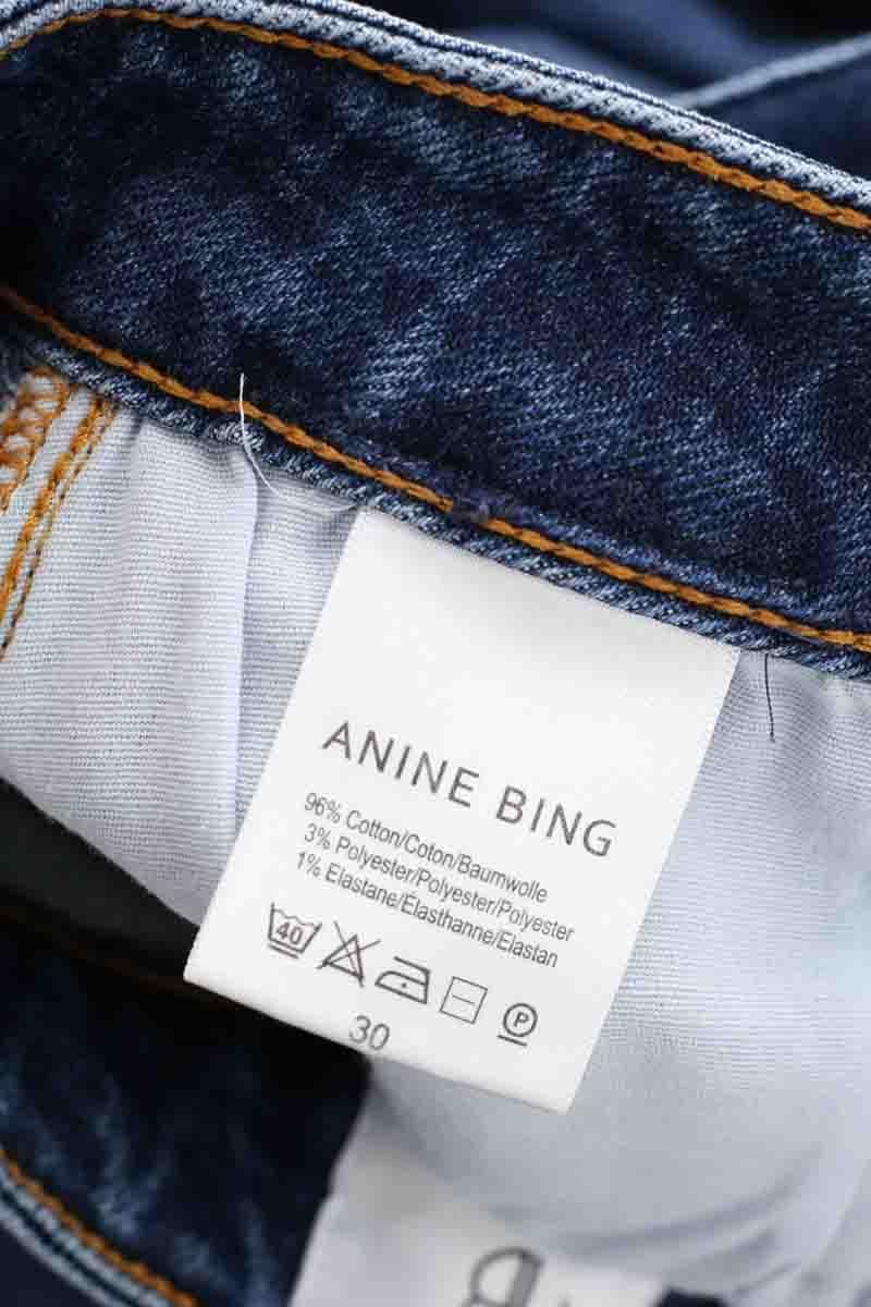 Cotton straight jeans ANINE BING - Seconde Main Blue