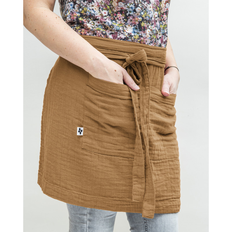 Tablier de chef en gaze de coton L'EFFET PAPILLON