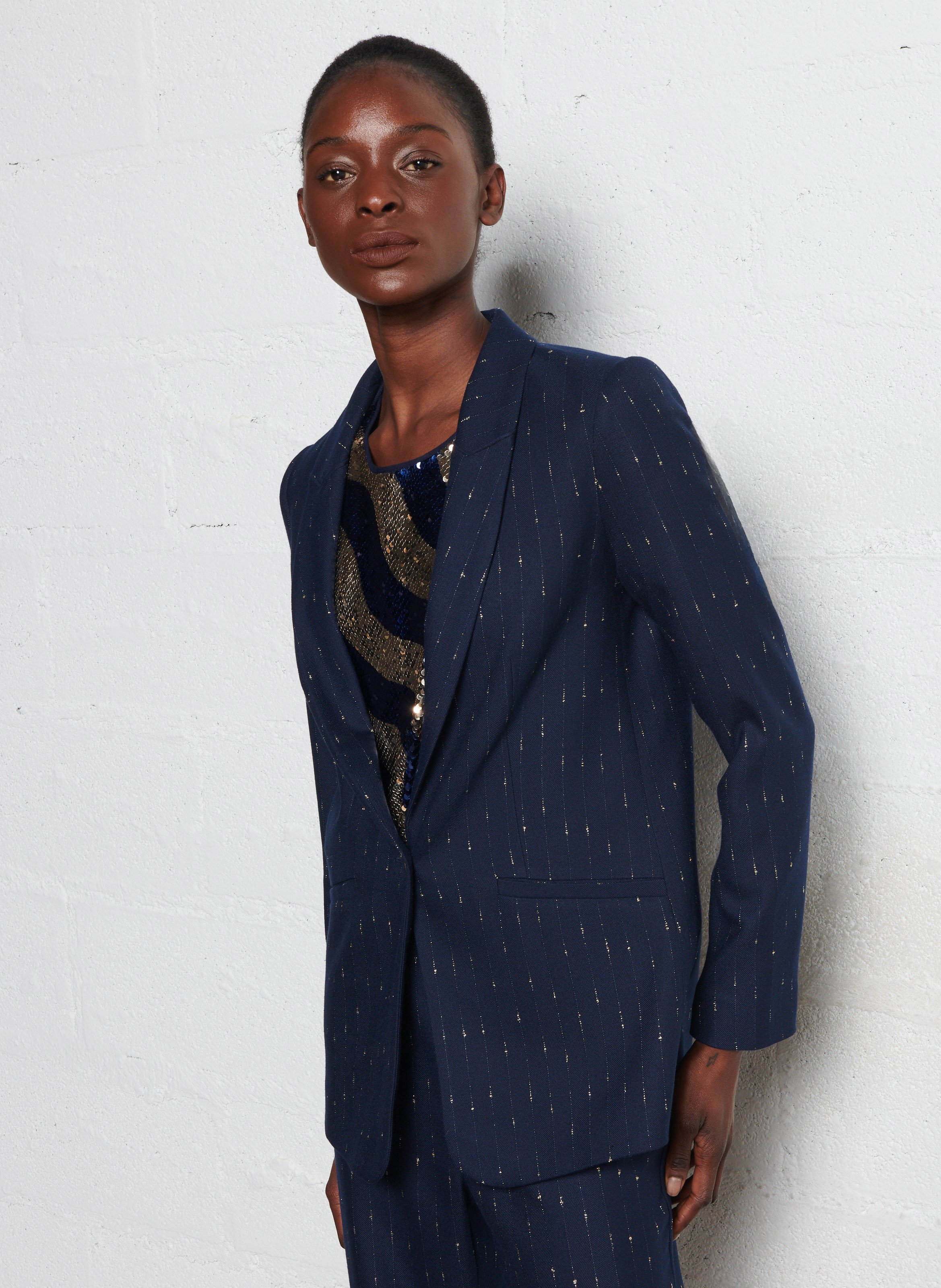 Veste tailleur cintrée ONE STEP Bleu