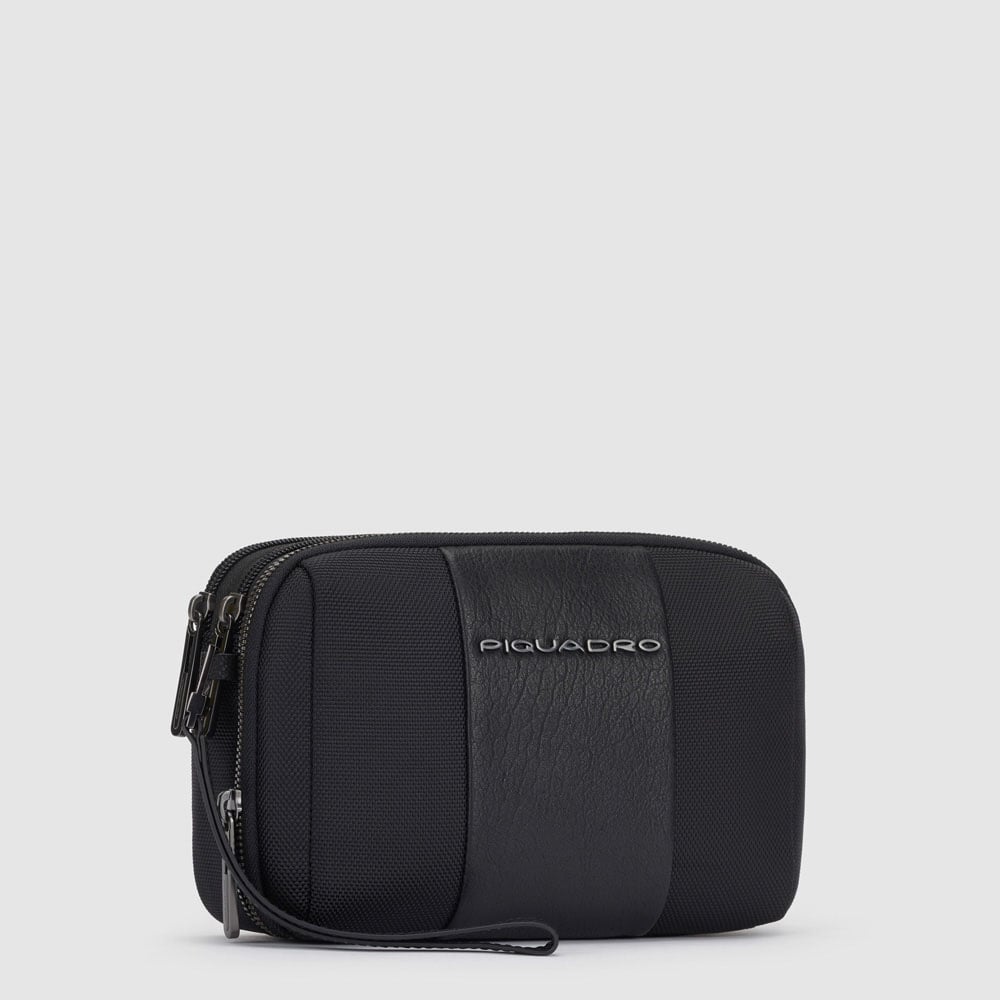 Handbag made from recycled fabric PIQUADRO Black