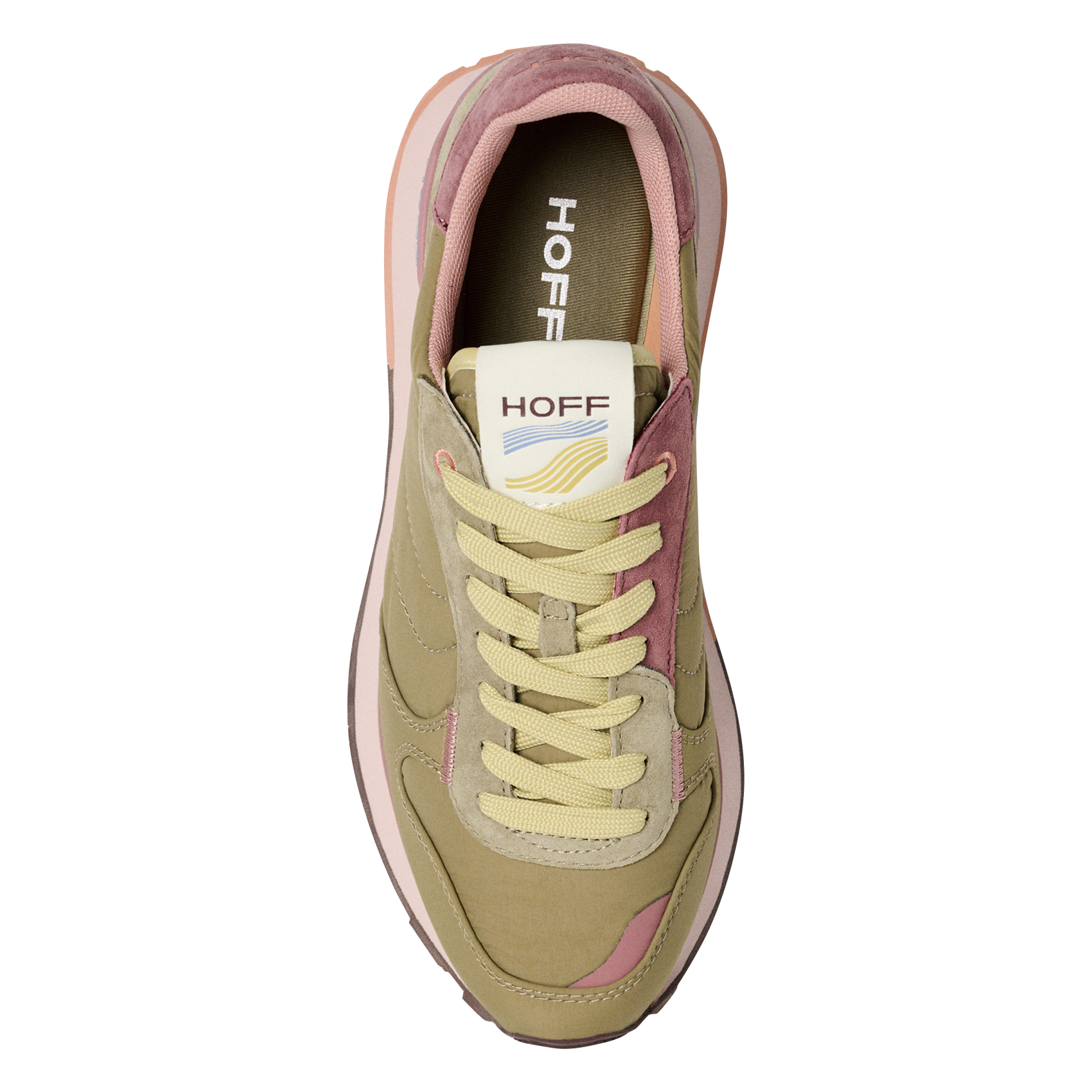 Lage sneakers van twee materialen HOFF Kaki