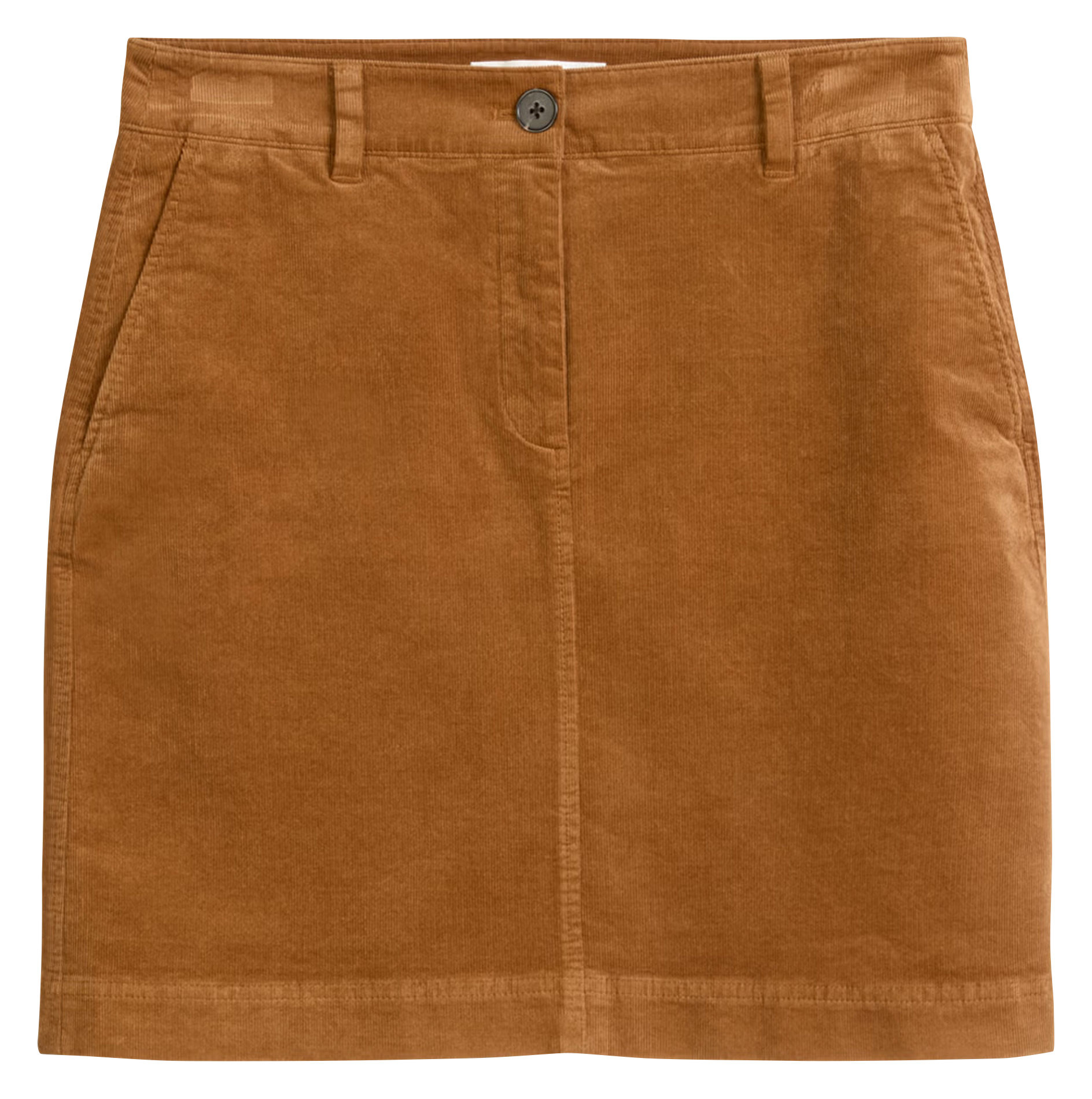 Falda corta de pana acanalada MARC O'POLO Marron