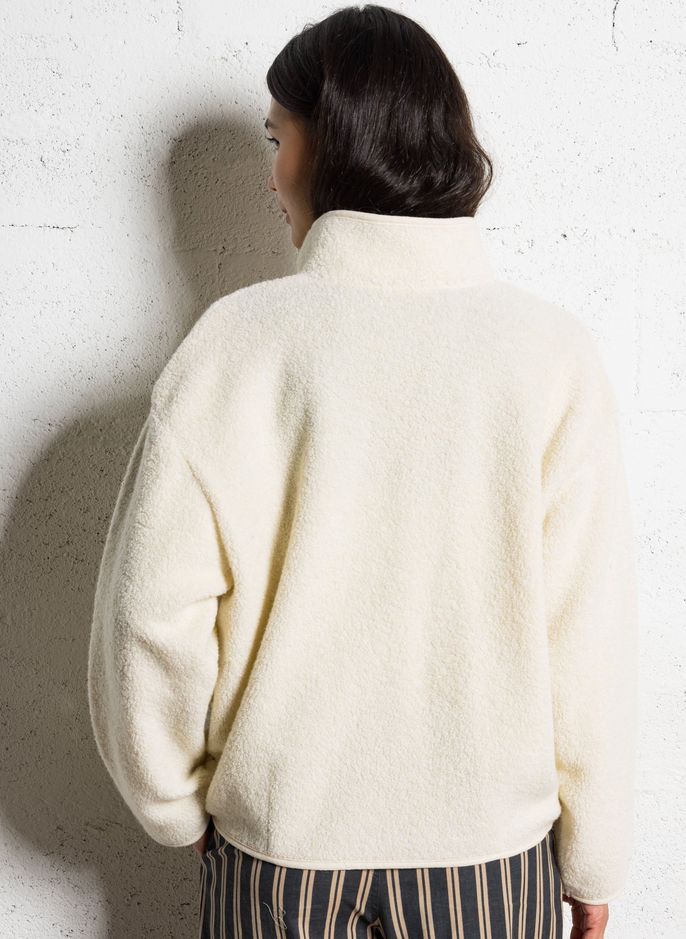 Oversized wool-blend jacket  DES PETITS HAUTS Beige