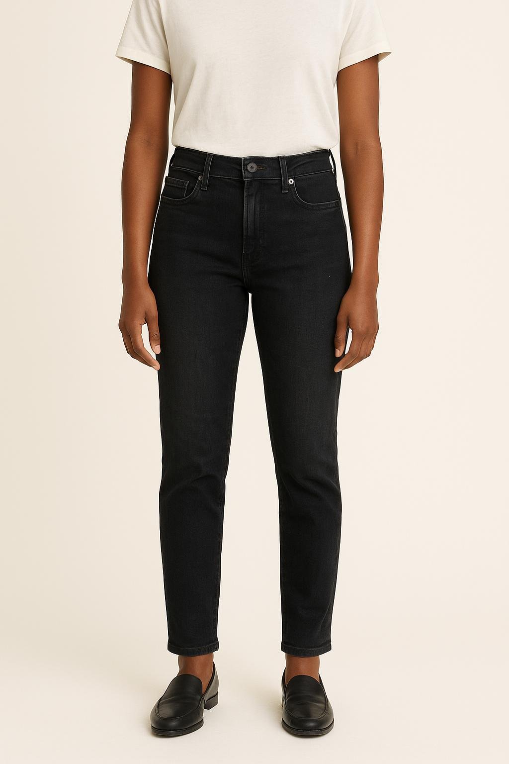 Cropped slim jeans with studs LEVI'S - Seconde main Black