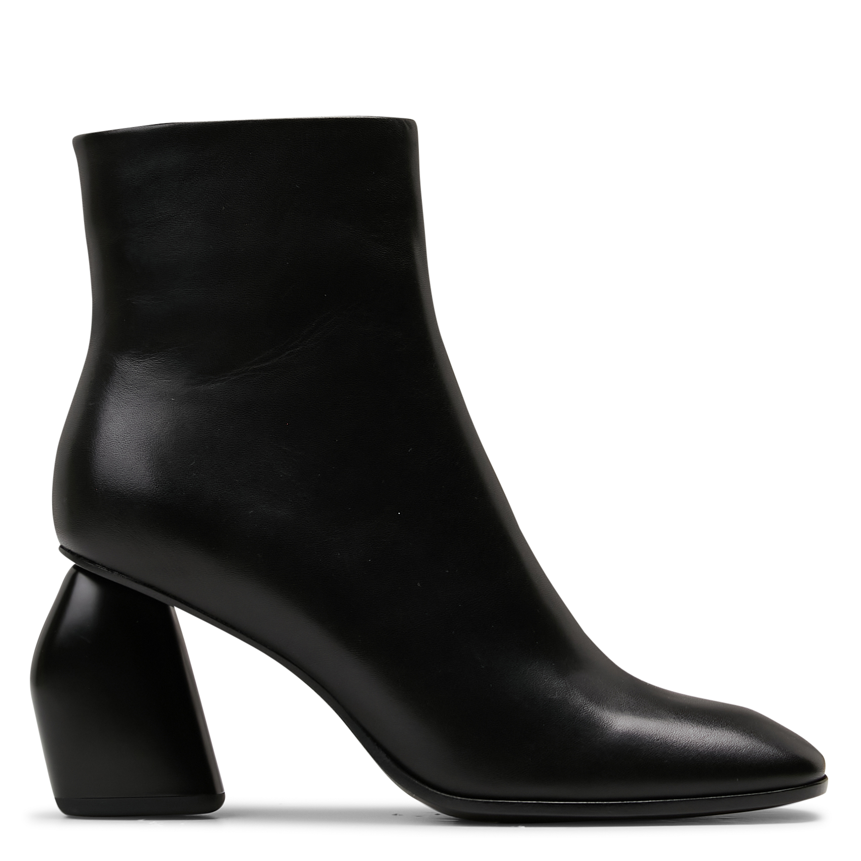 Bottines à talons trotteurs en cuir MI/MAI Noir