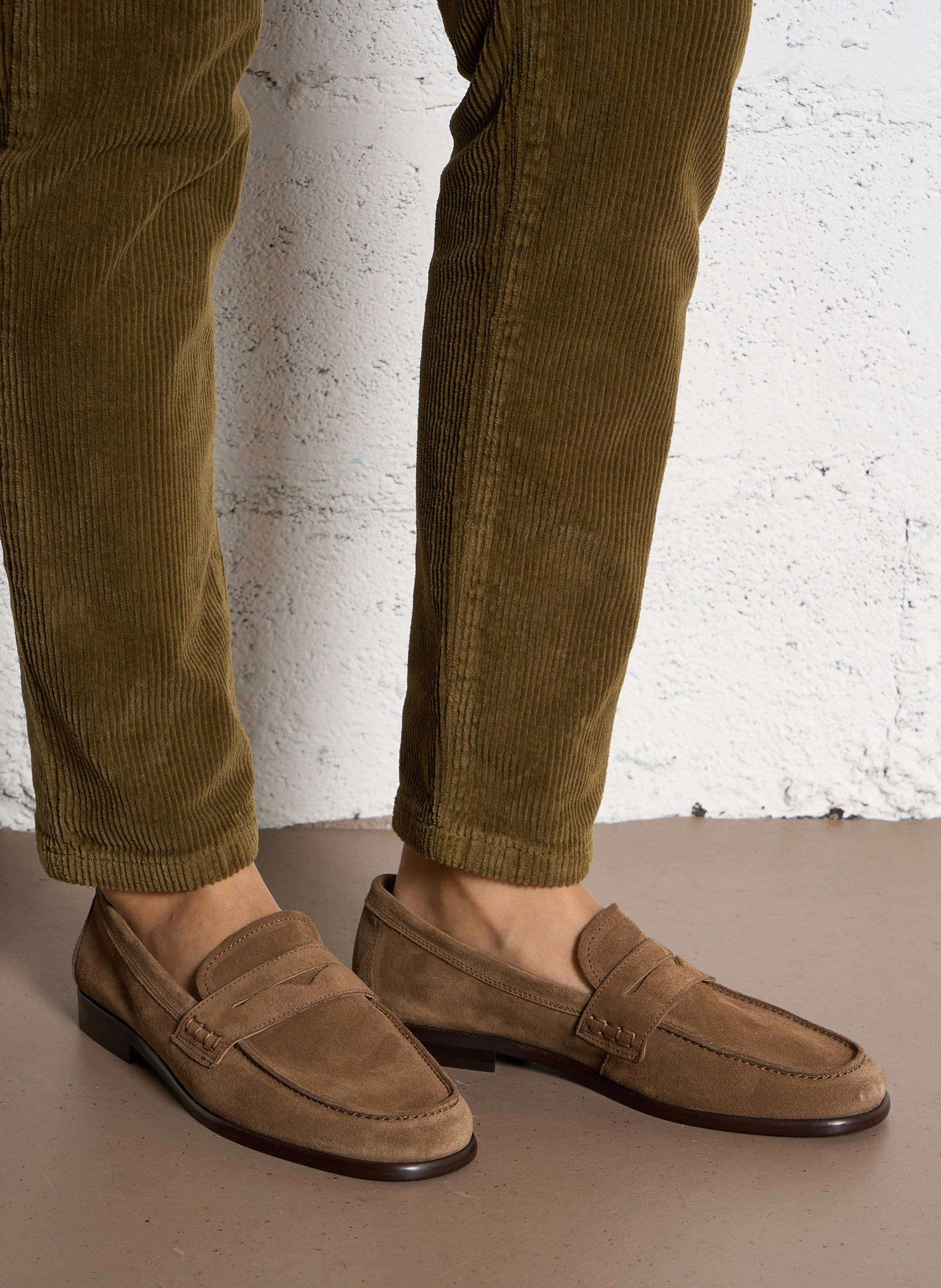 Solid suede leather moccasins MELLOW YELLOW Brown