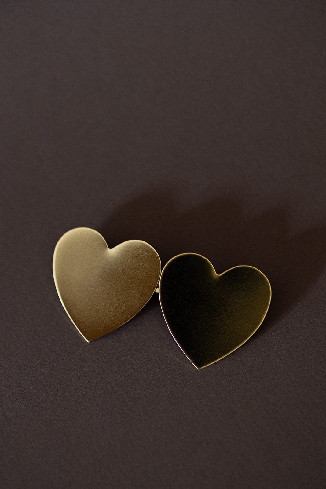 Maxi silver-plated heart barrette MONSIEUR SIMONE Golden