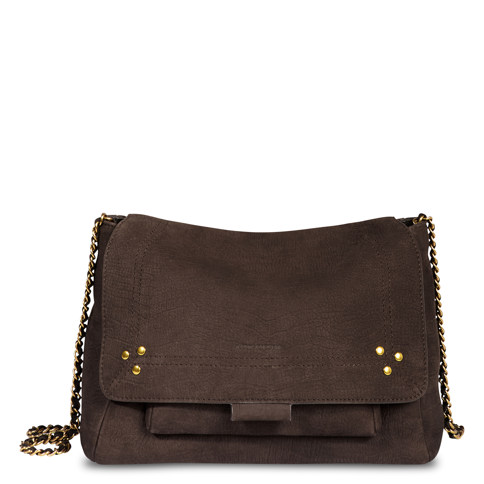 Leather messenger bag JEROME DREYFUSS Brown