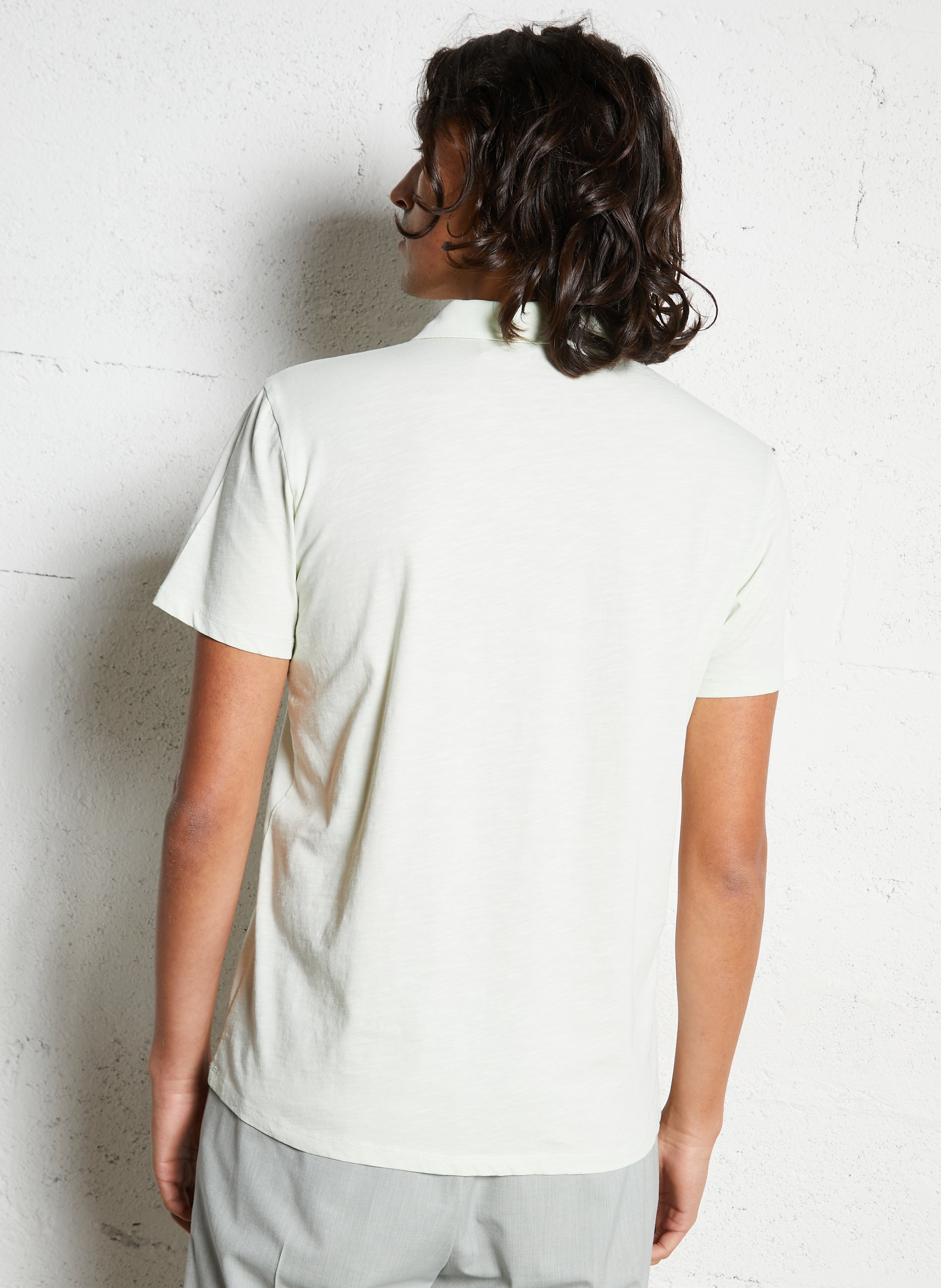 Polo manches courtes uni IKKS Vert