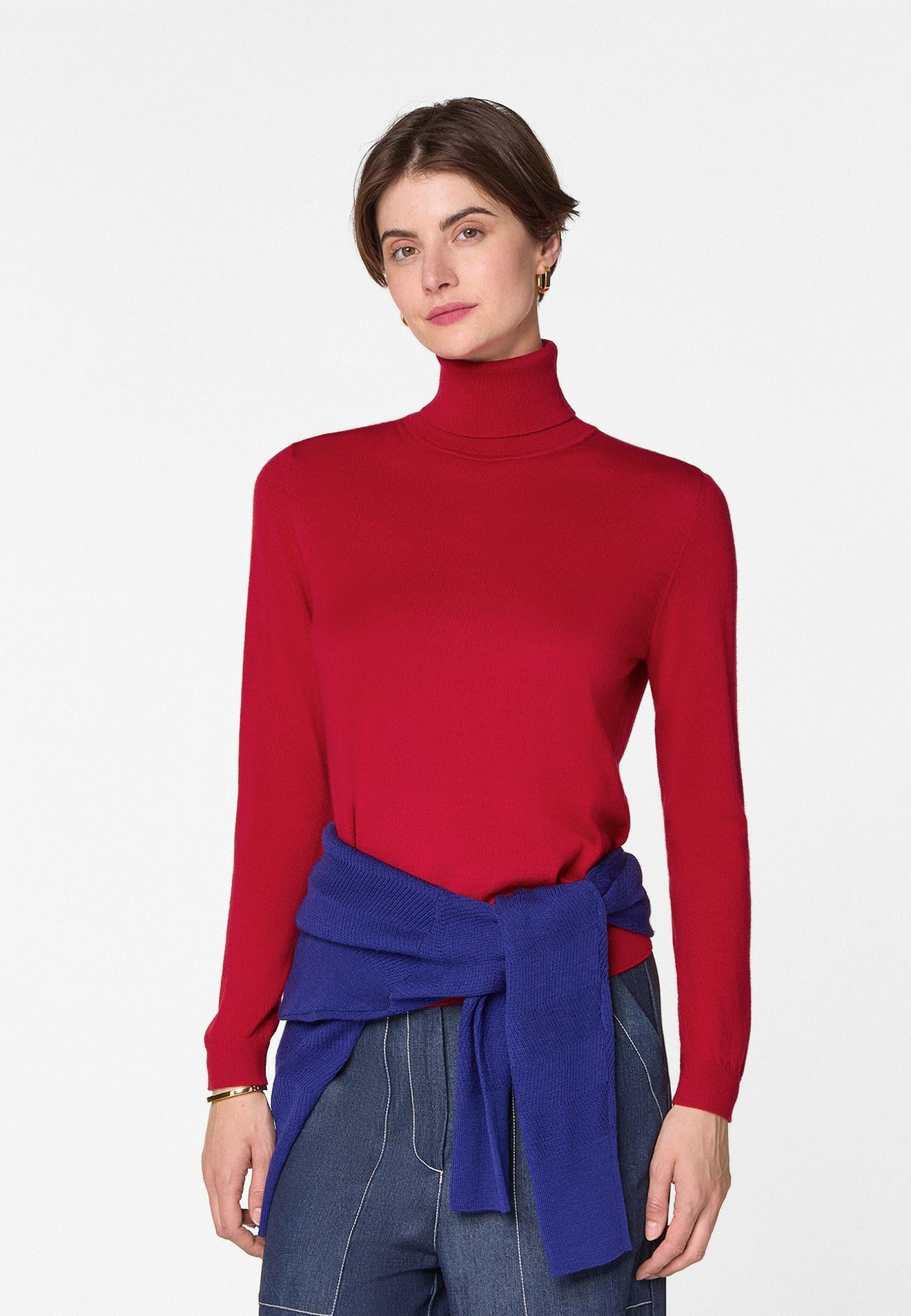 Merino wool roll-neck sweater RODIER Red