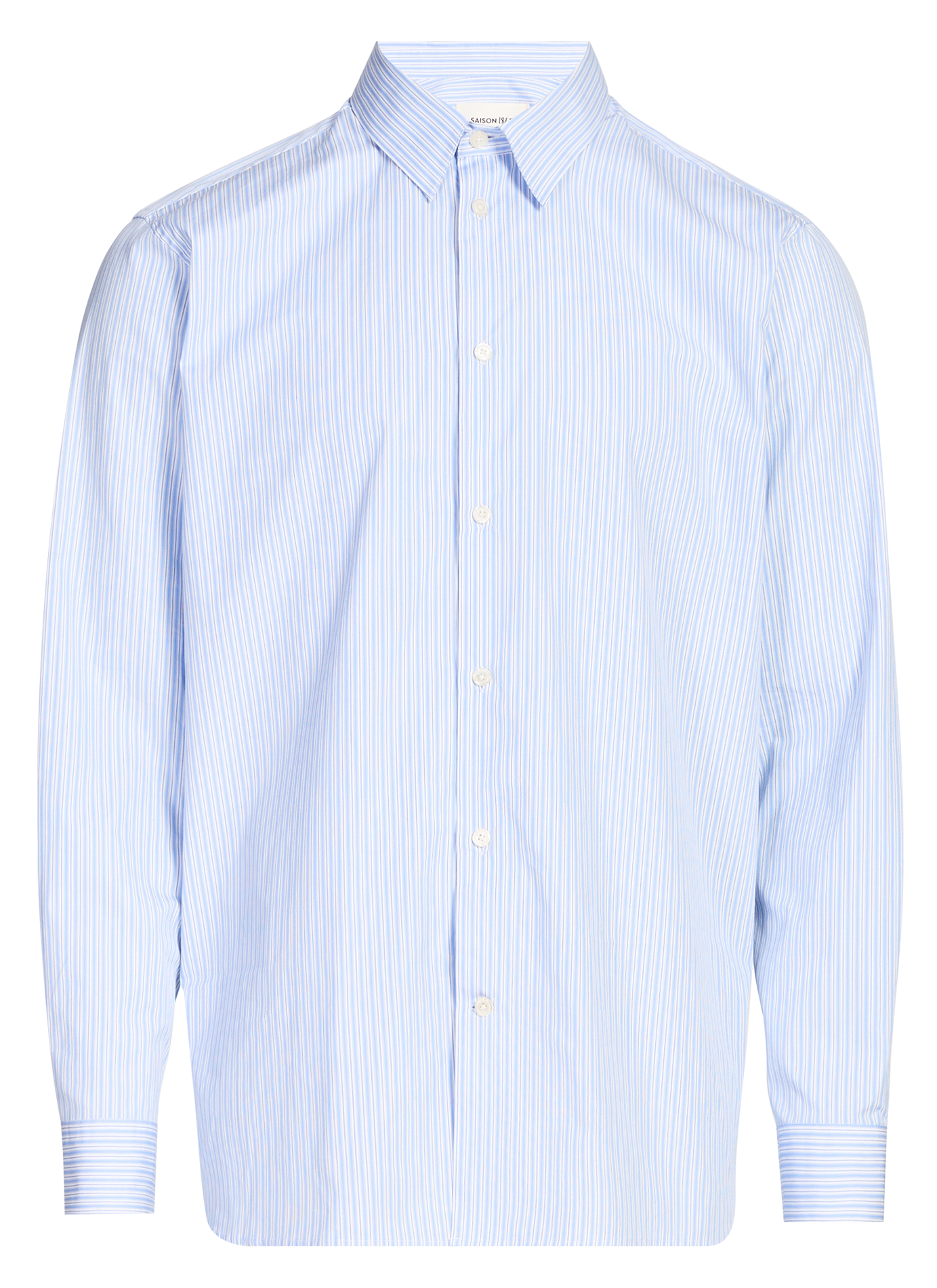 Striped cotton straight shirt SAISON 1865 Blue