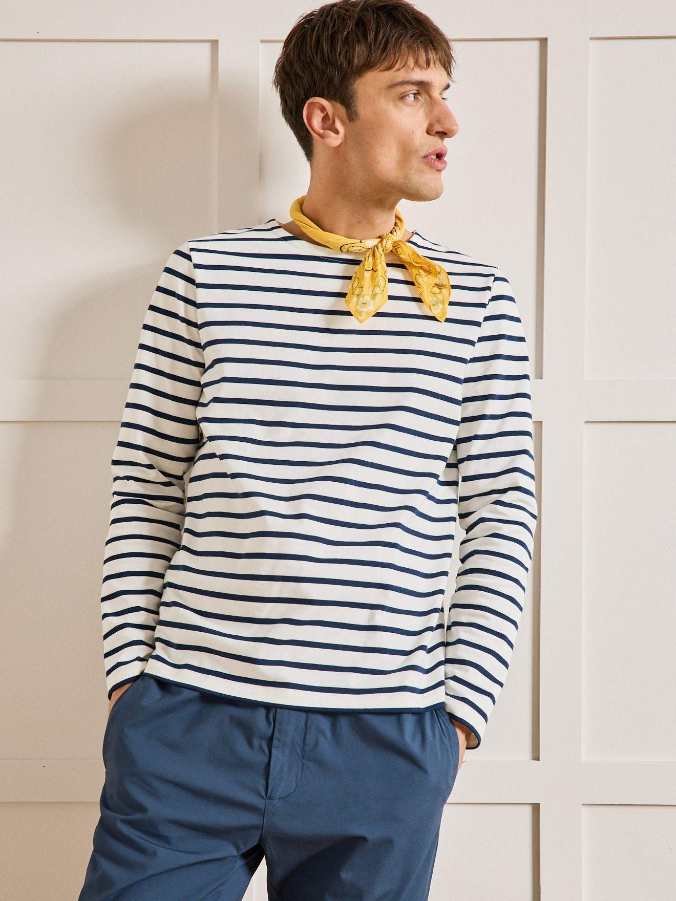 Organic cotton striped T-shirt CYRILLUS Blue
