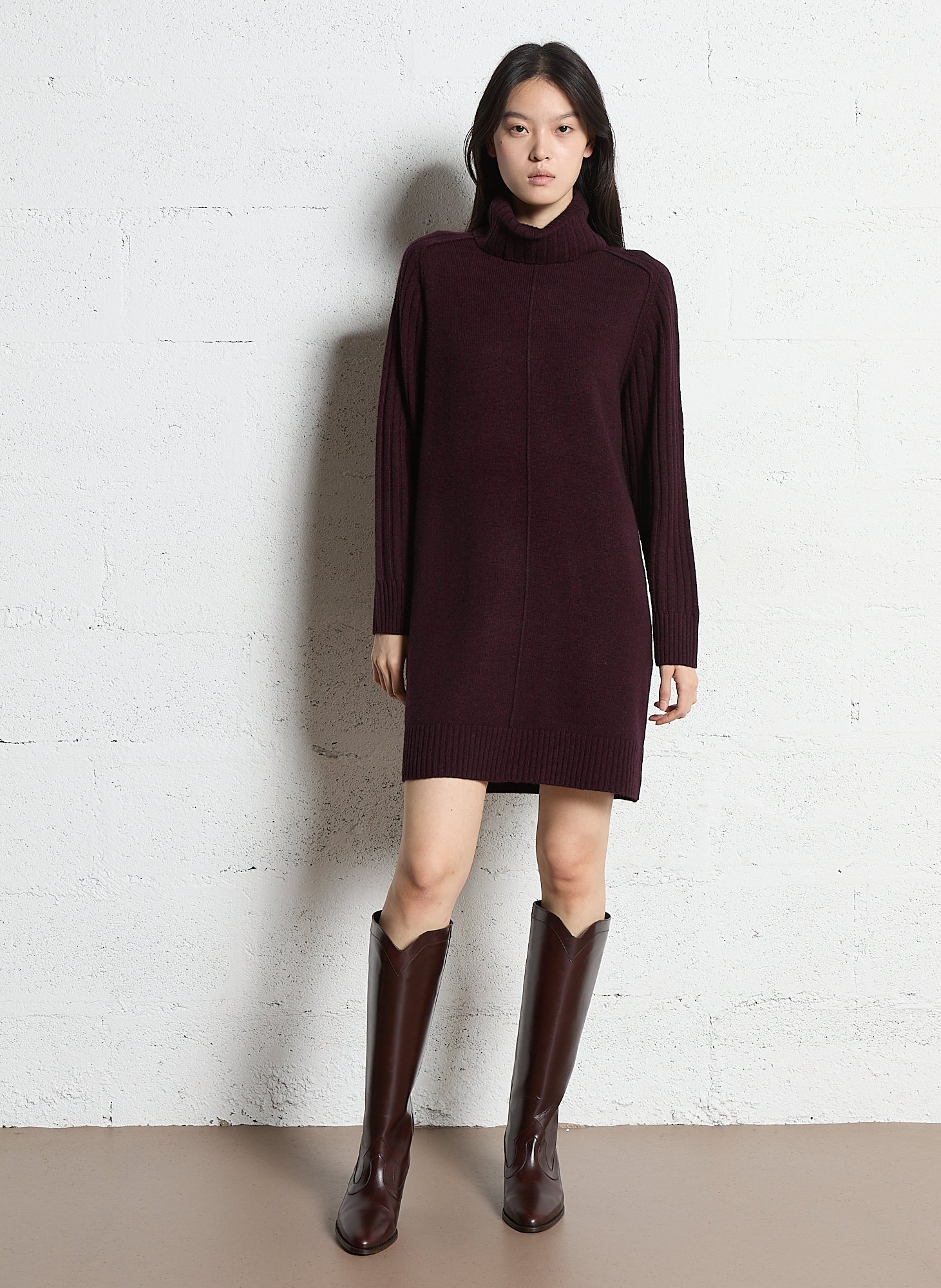 Short wool turtleneck dress MAISON 123
