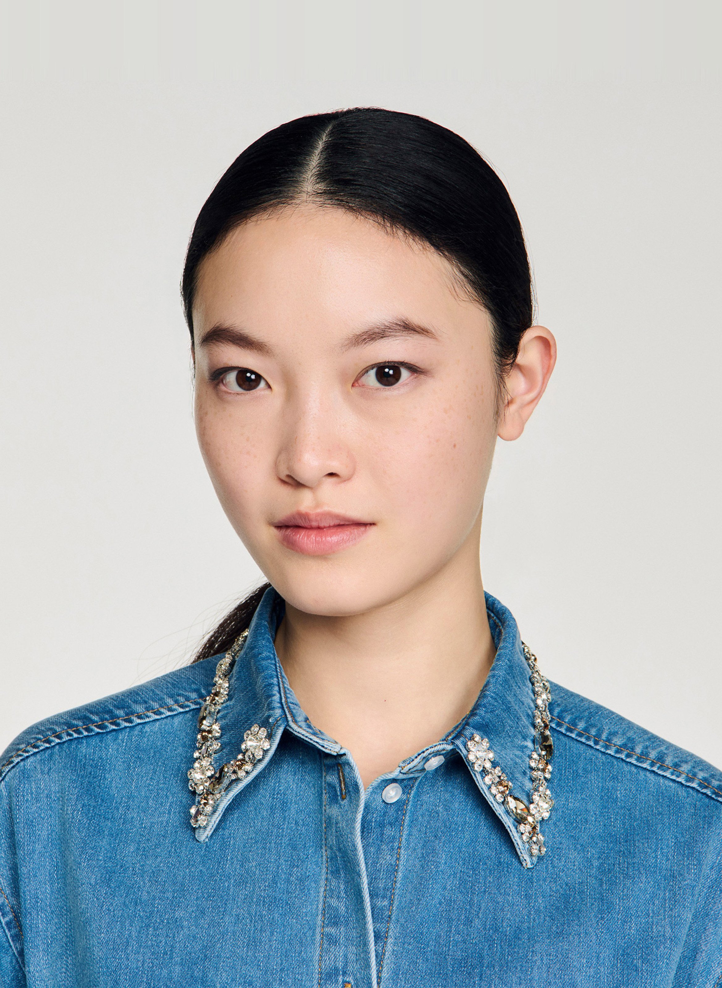 Denim shirt SANDRO Blue