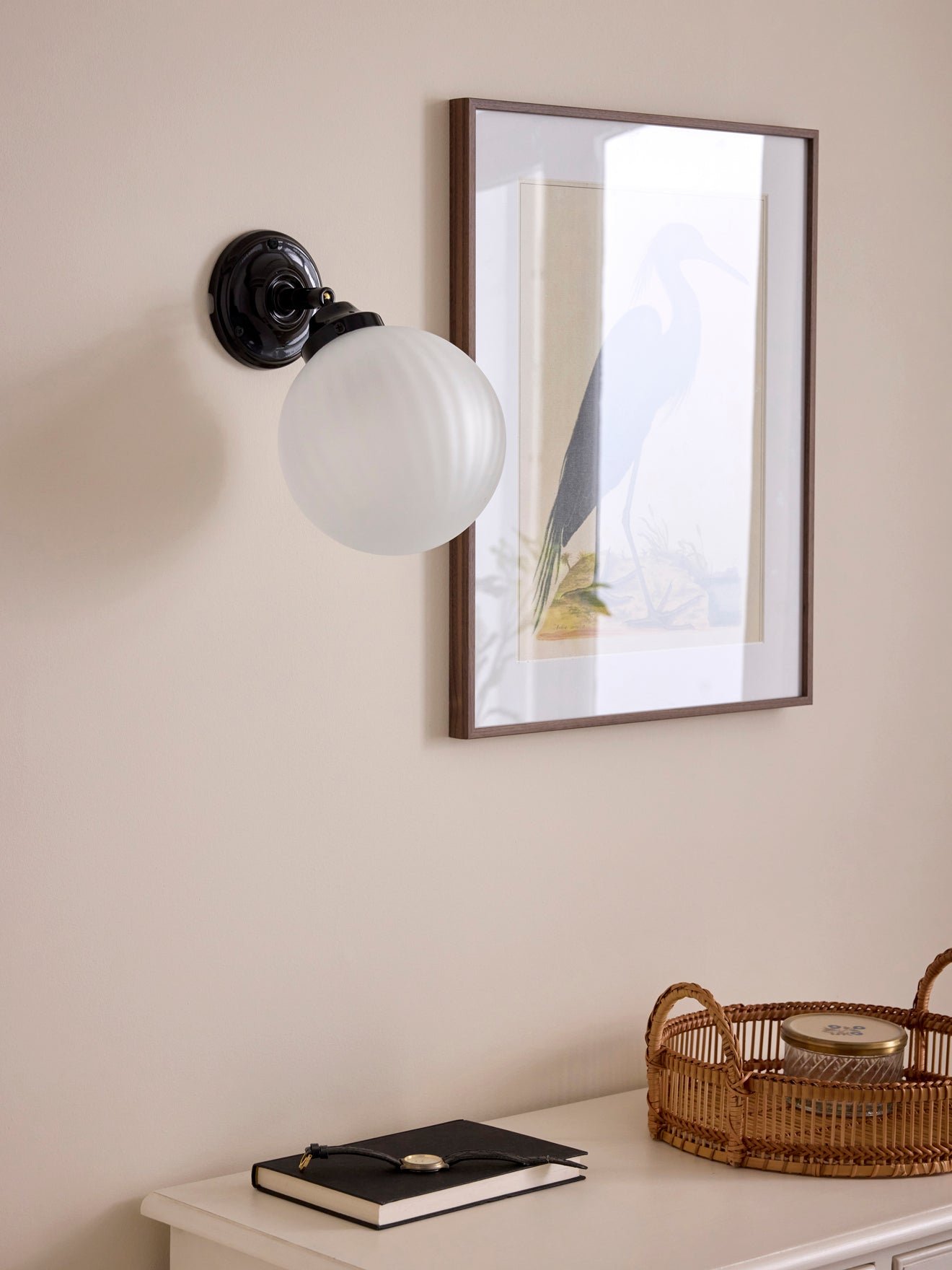 Glass and ceramic Zélie applique CYRILLUS Black