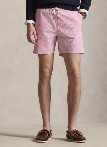 Lot de 2 shorts de pyjama en popeline de coton - Rose ancien clair/rayé Lot de 2 shorts de pyjama en popeline de coton - Rose ancien clair/rayé