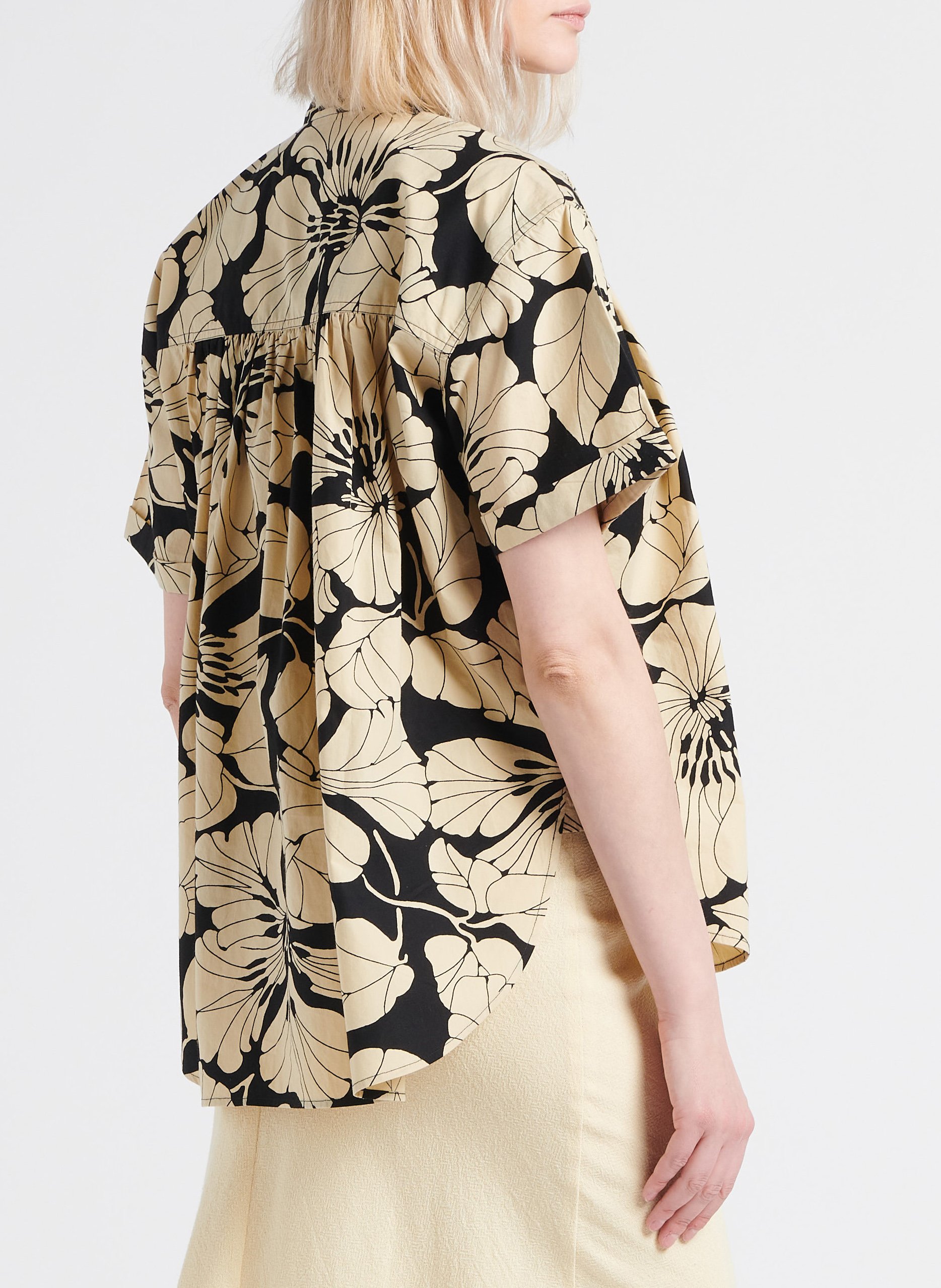 Cotton midi skirt LAURENCE BRAS White