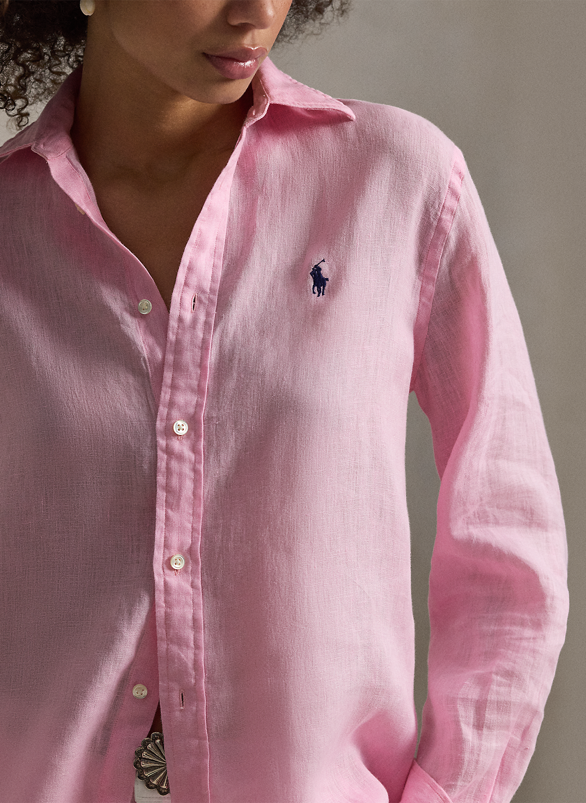 Straight-fit, linnen overhemd POLO RALPH LAUREN Roze