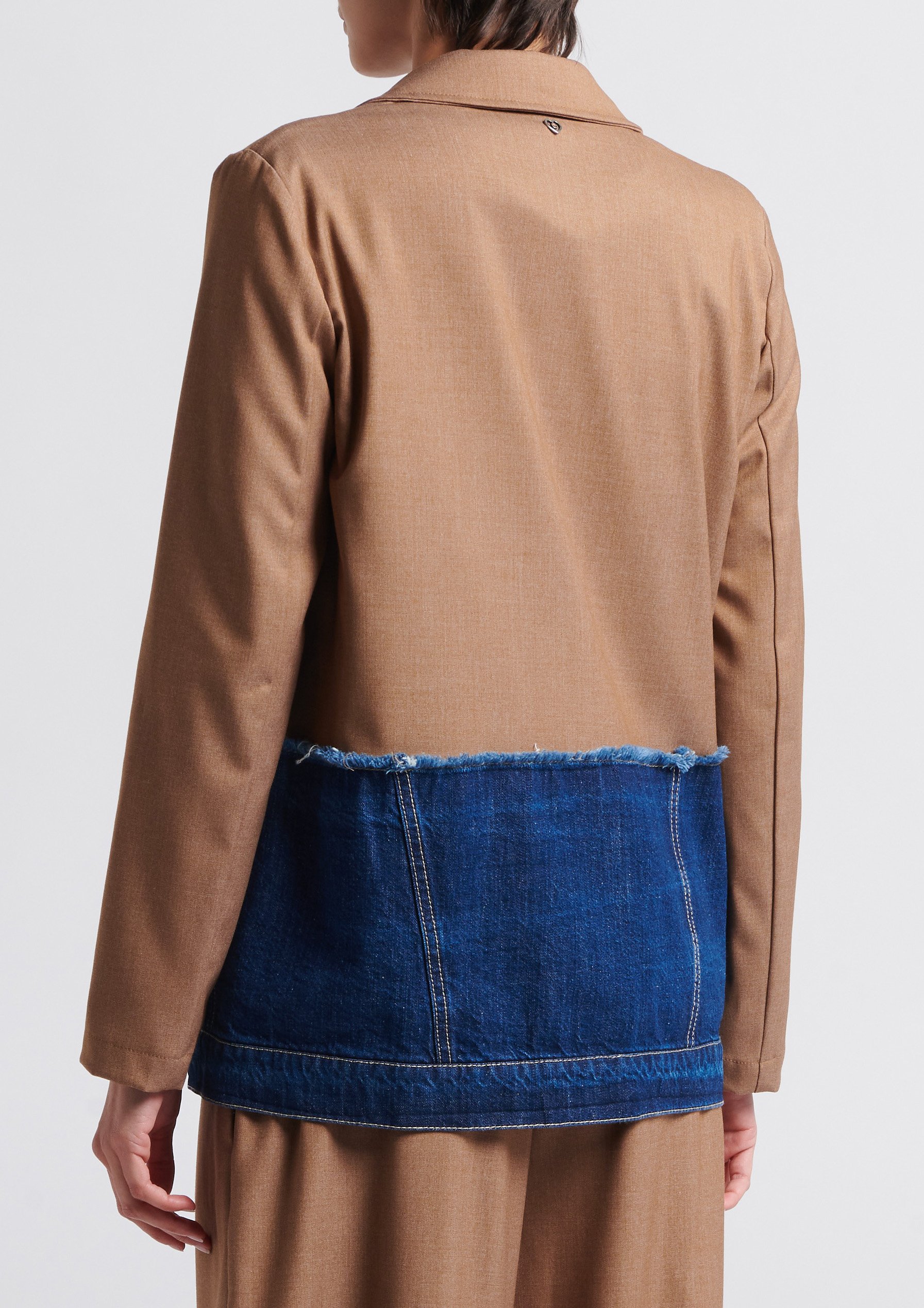 Veste droite col tailleur  PLEASE Marron