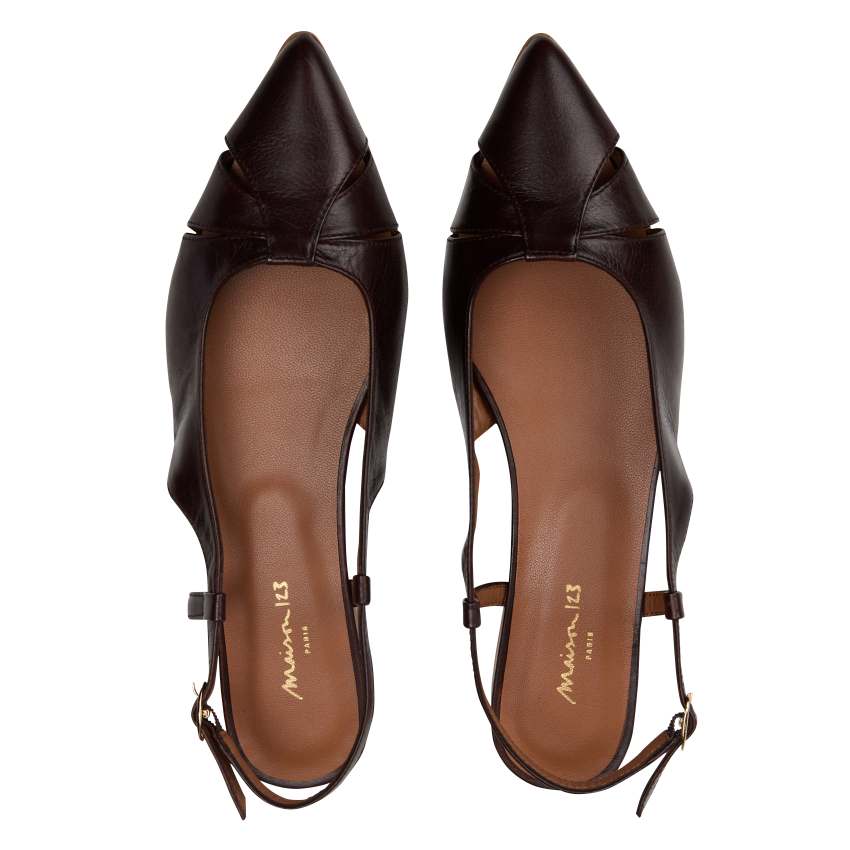 Leren sandalen MAISON 123 Bruin