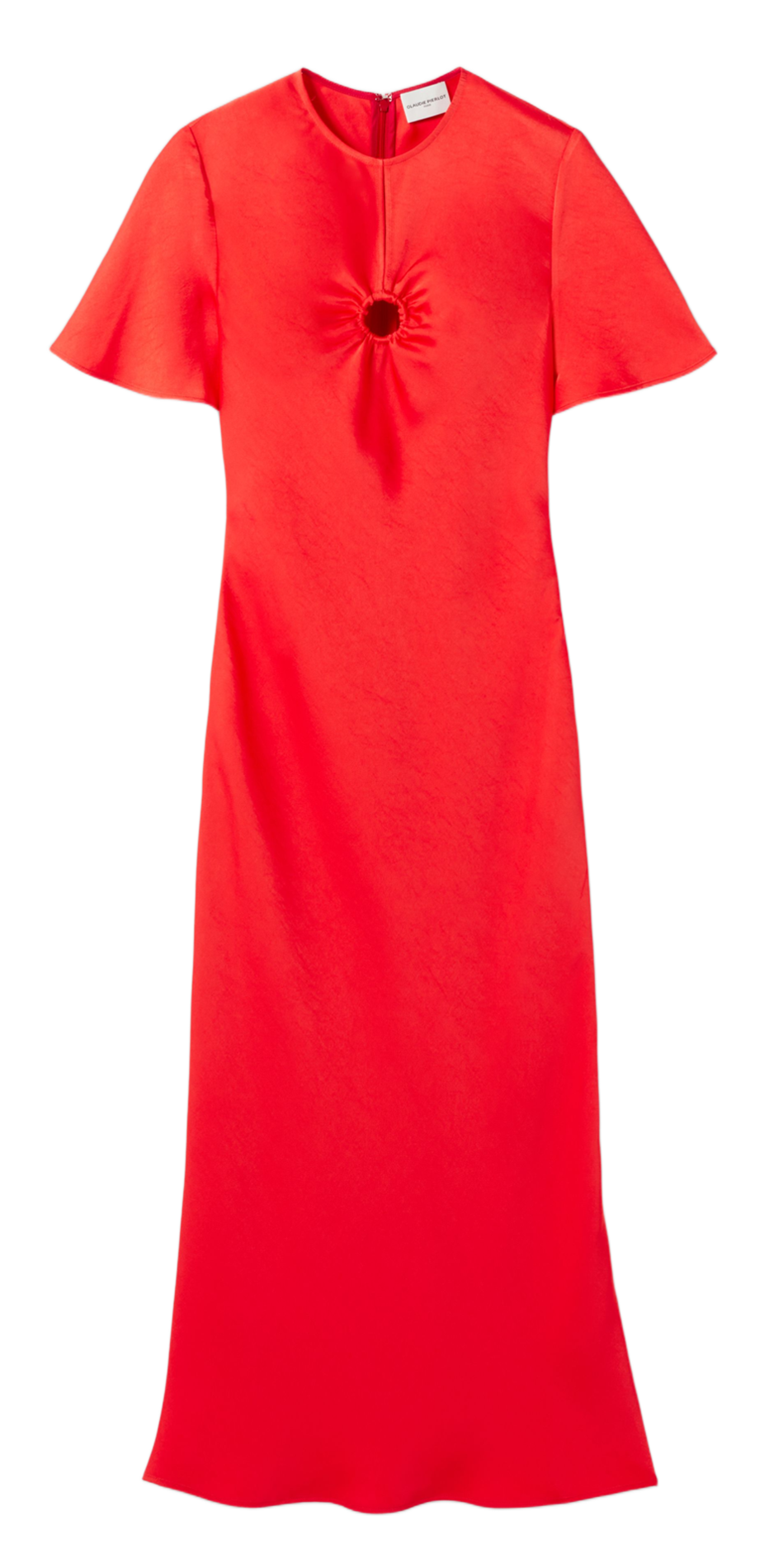 Robe longue évasée col rond CLAUDIE PIERLOT Orange