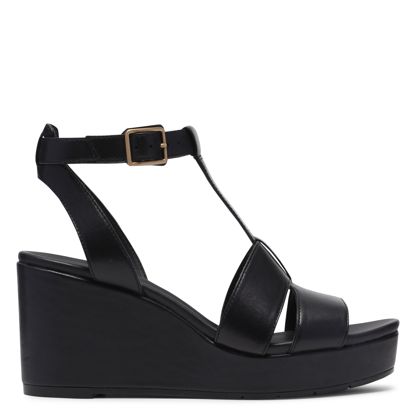 Fabia leather wedge sandals CLARKS Black