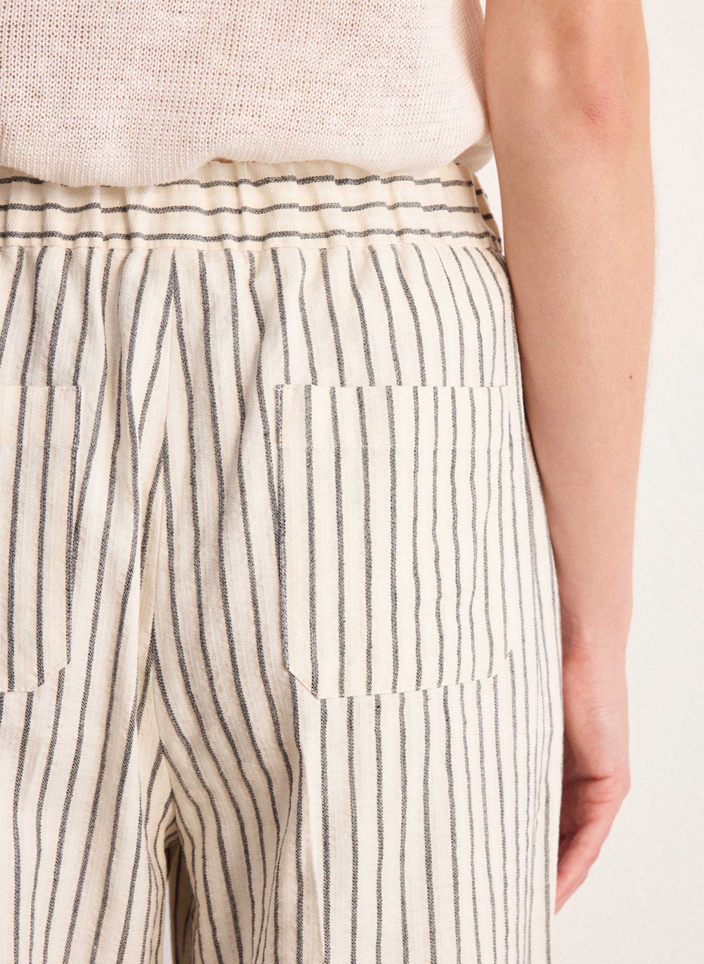 Hose - Gerader Schnitt mit Streifen  PABLO Beige