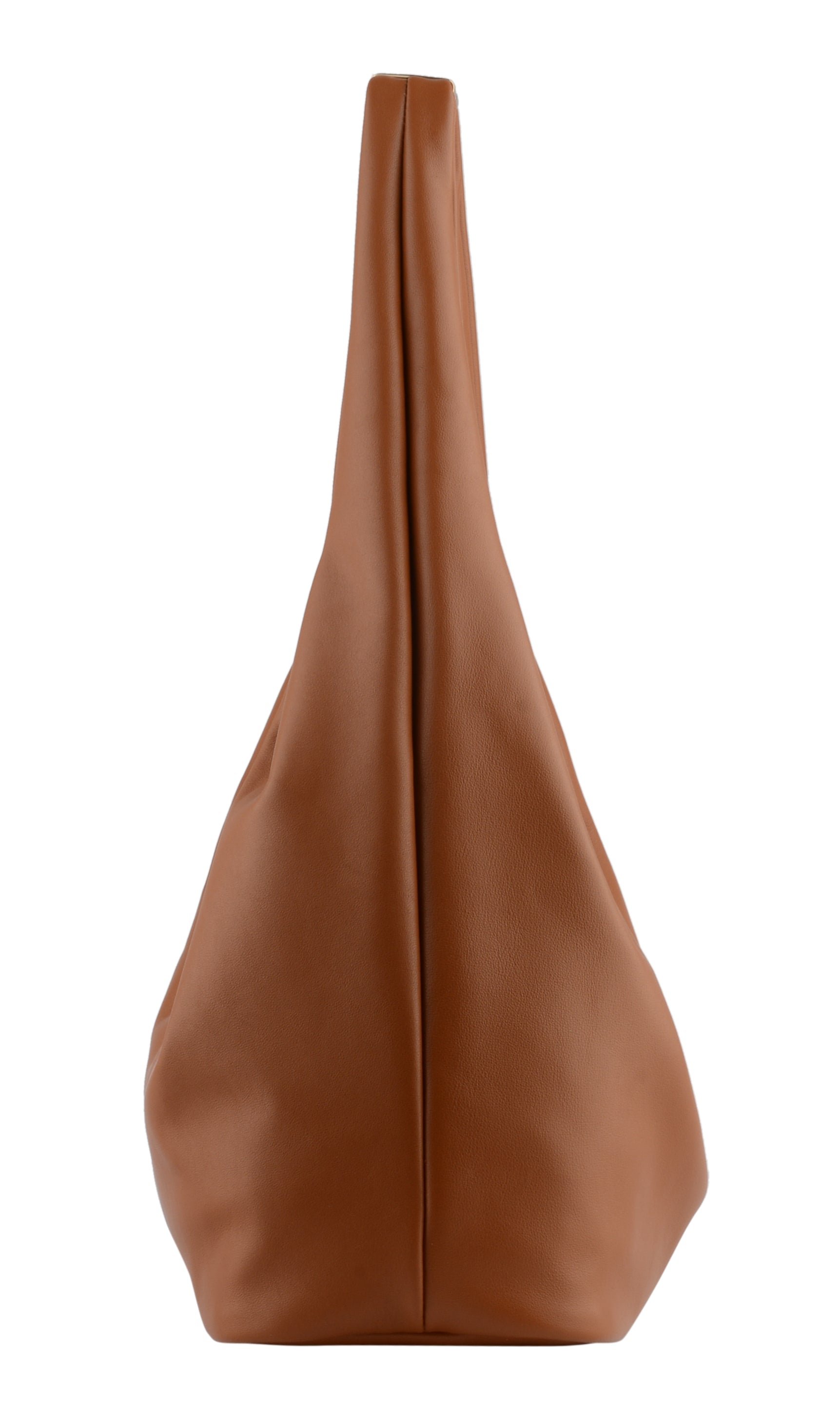 Calfskin leather shoulder bag Brown