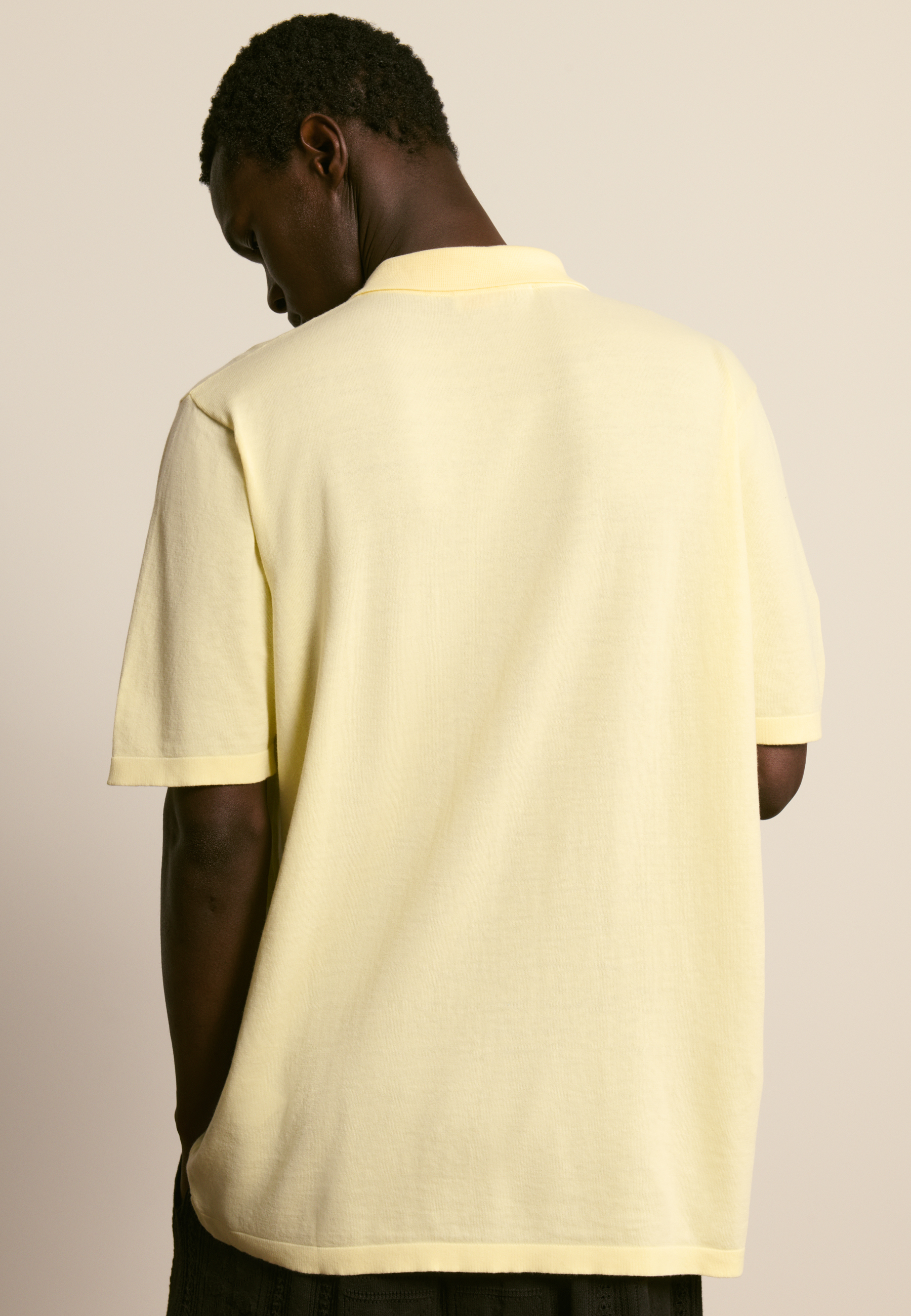 Chemise manches courtes en coton MAISON MONTAGUT Jaune