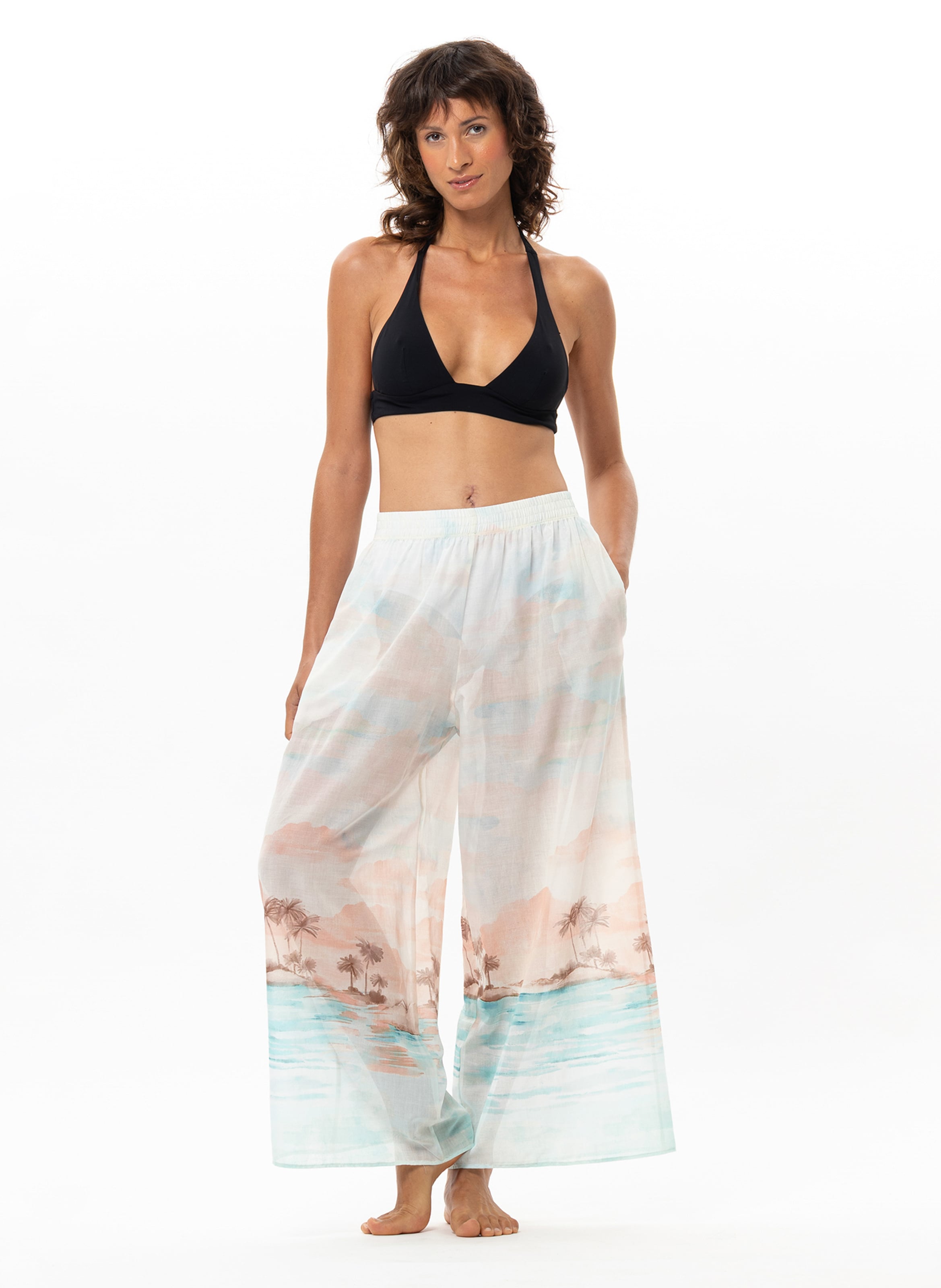 Pantalon en voile de coton LE CHAT Multicolore