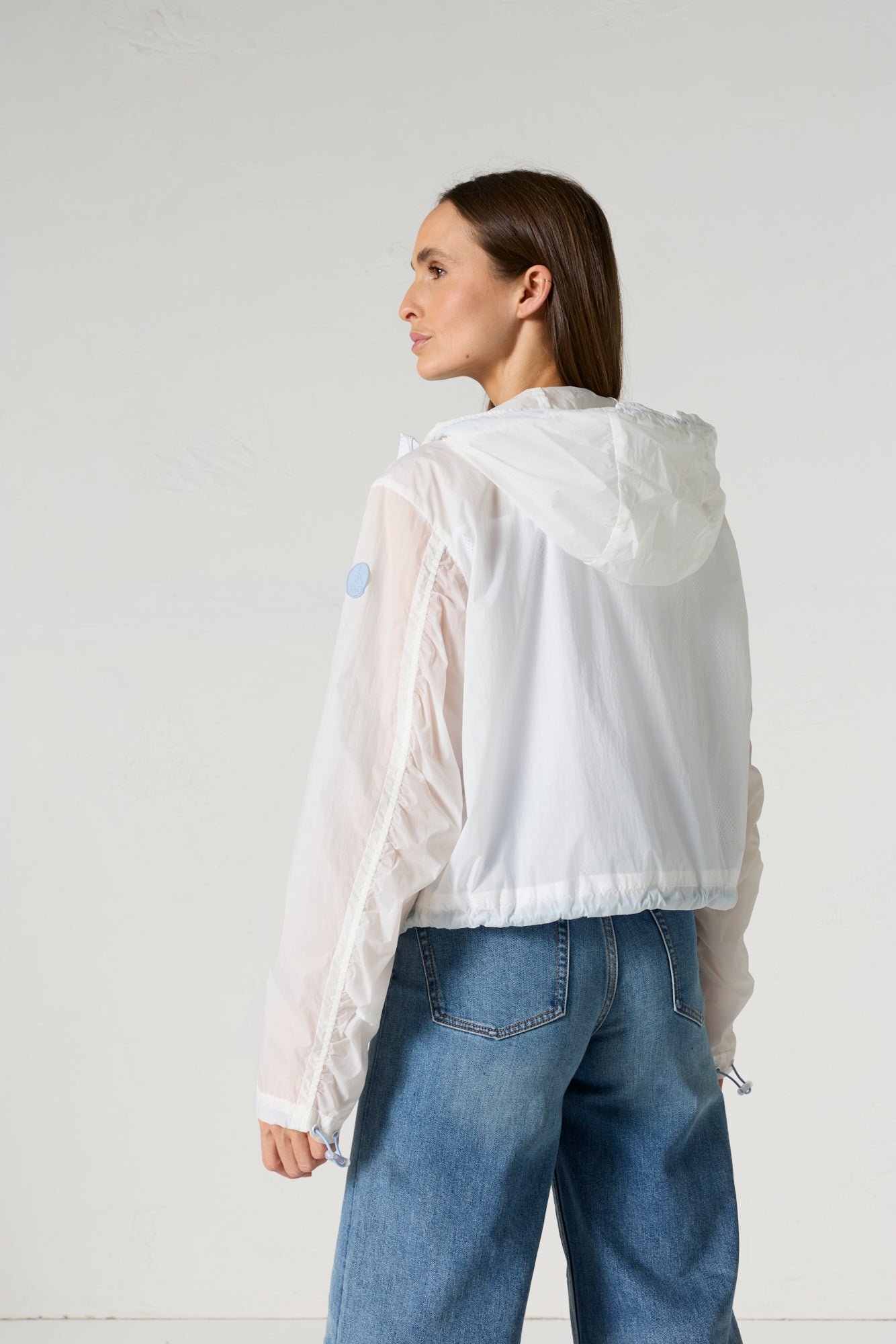 Ally Short Packable Windbreaker JOTT White