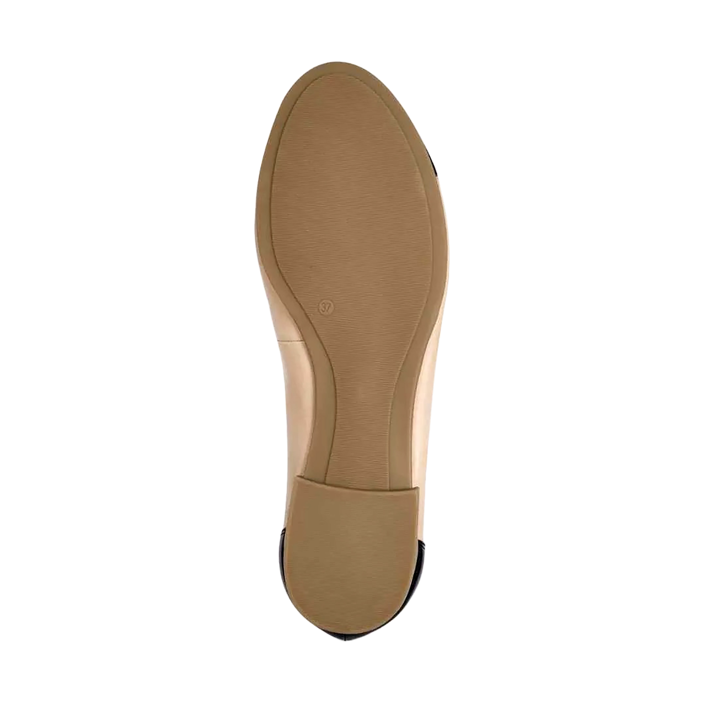 Leather ballet pumps TAMARIS Beige